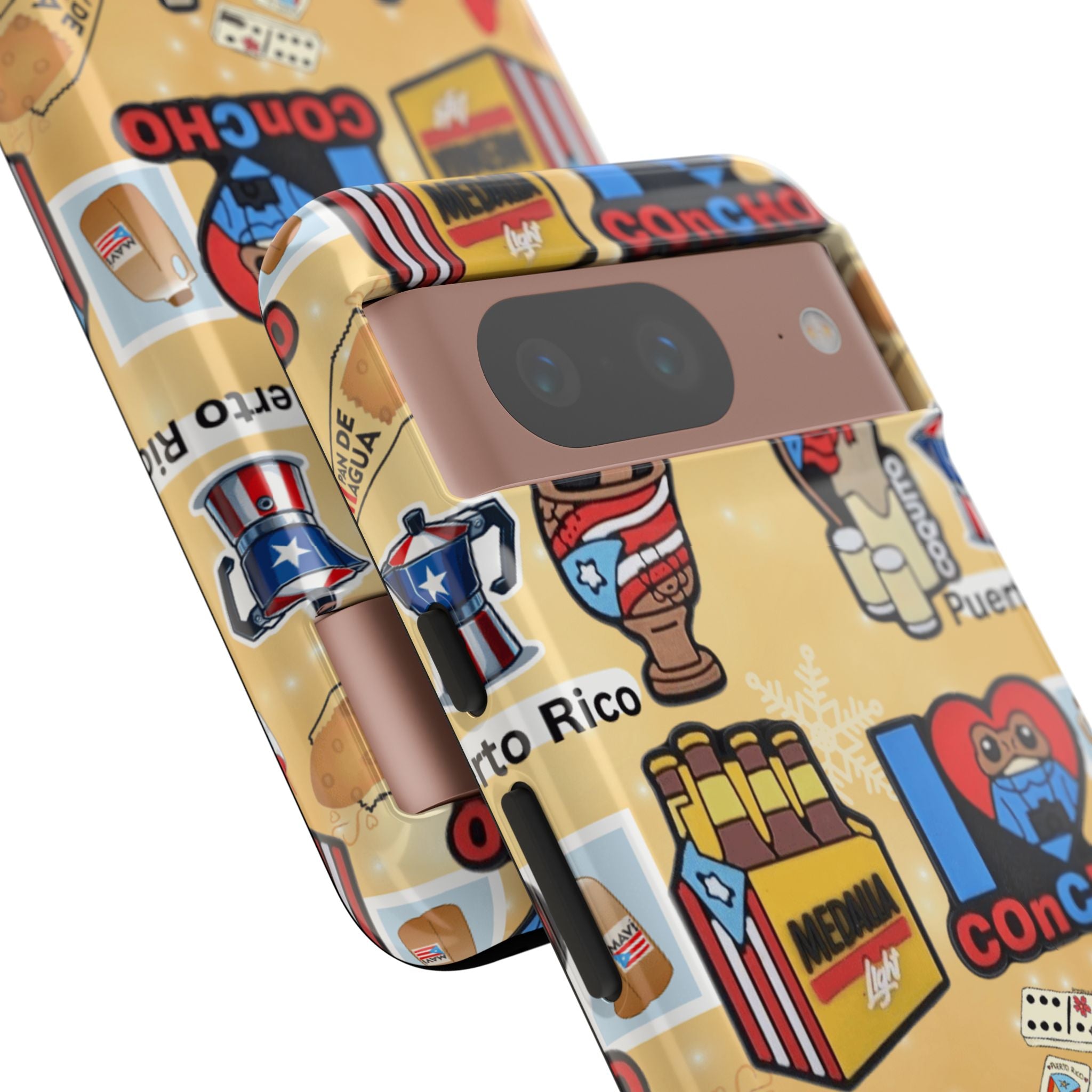 Puerto Rico Sticker Collage Tough Case  ‘I  Concho’ Pattern Phone Case