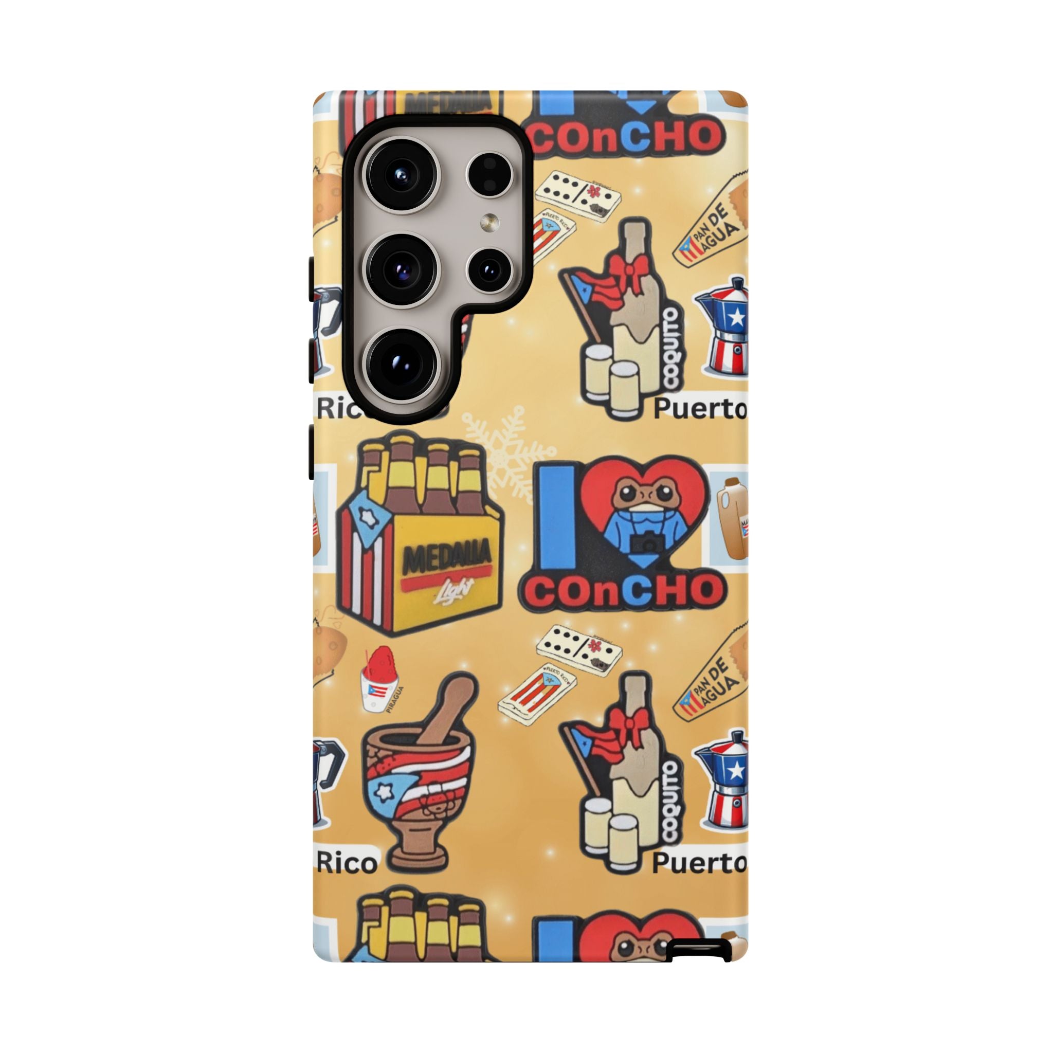 Puerto Rico Sticker Collage Tough Case  ‘I  Concho’ Pattern Phone Case