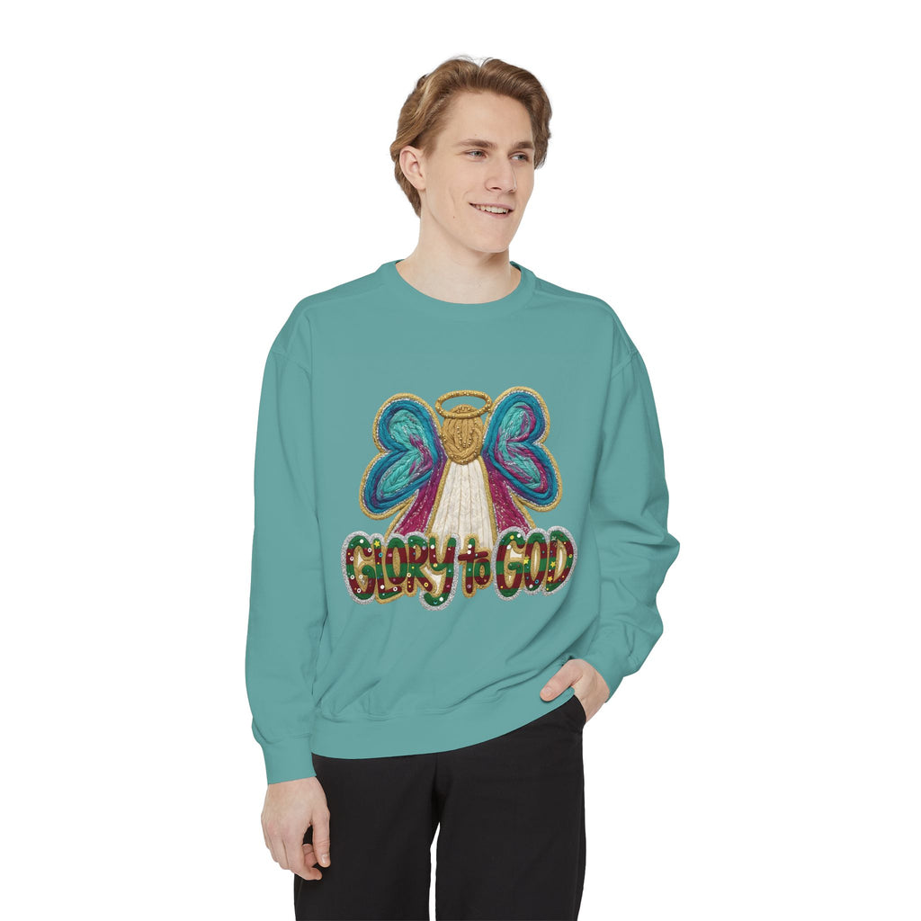 Glory to God Angel Sweatshirt Christmas Holiday Collection  Festive T-Shirt & Sweater
