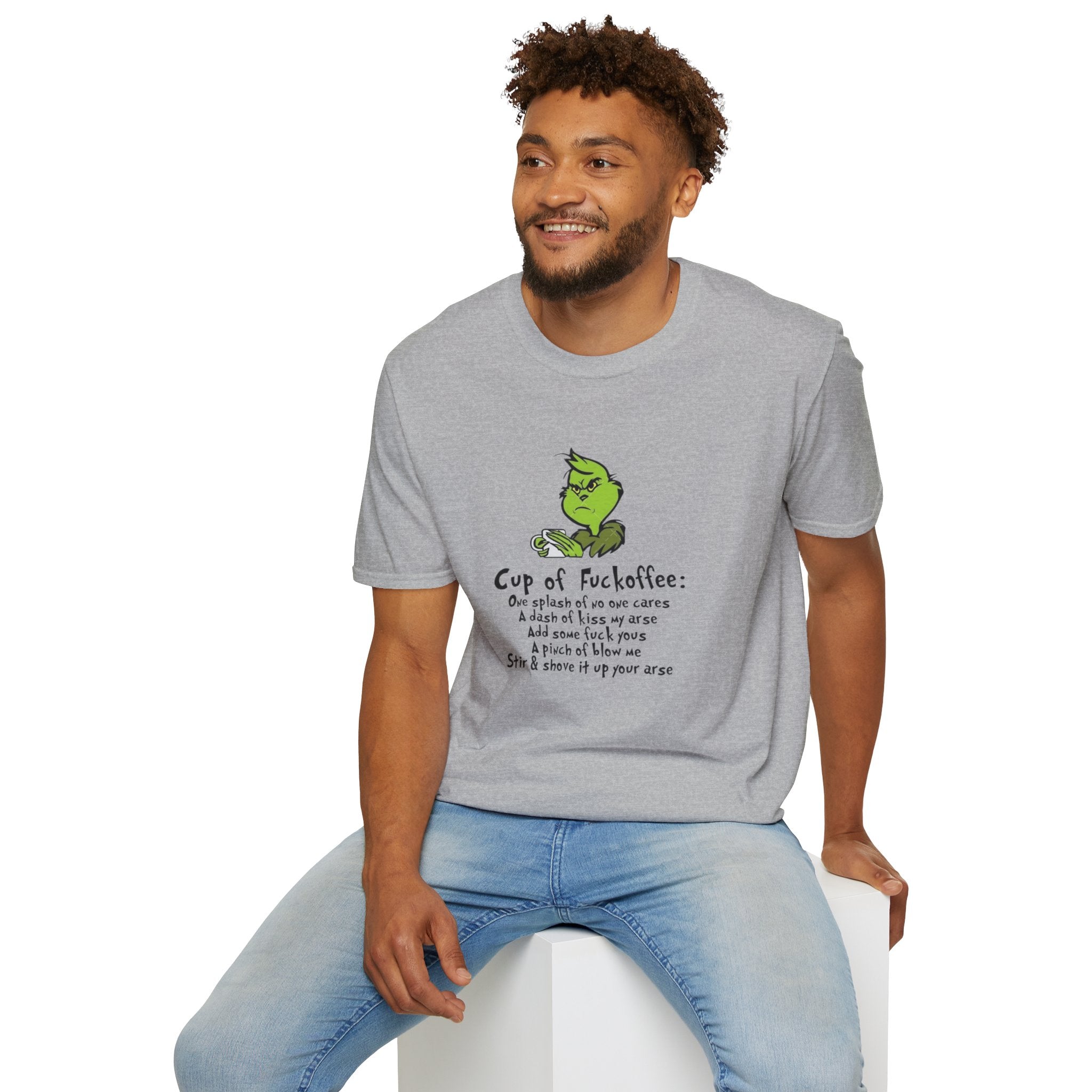Holiday Apparel | Christmas Tees & Sweatshirts with Festive Quotes Funny Grinch Coffee Lover T-Shirt
