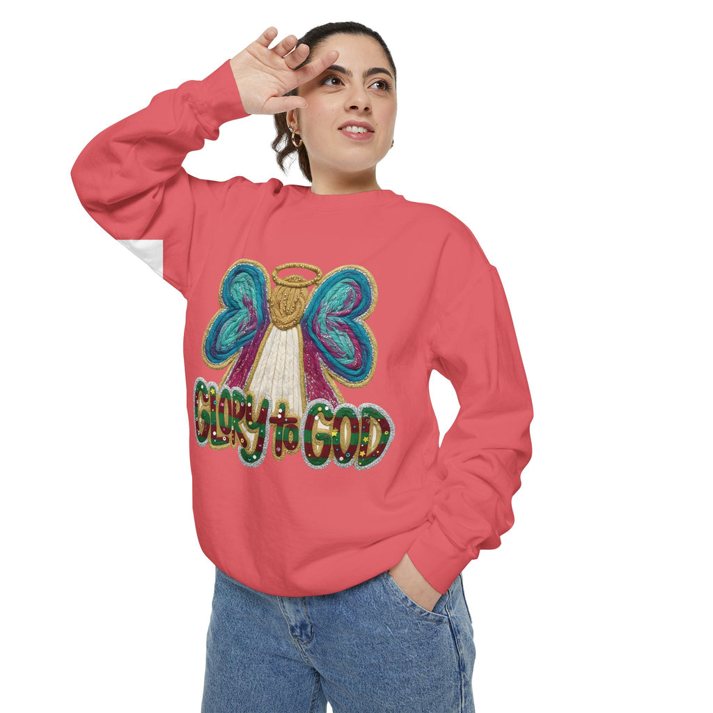 Glory to God Angel Sweatshirt Christmas Holiday Collection  Festive T-Shirt & Sweater