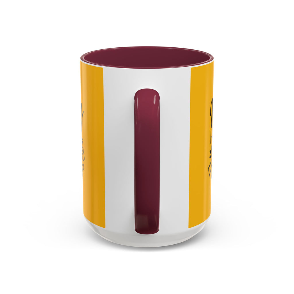 Holiday Coffee Cups with Festive Quotes & Designs Messy Hair Coffee Mug - Fun Yellow Ceramic Cup for Coffee Lovers