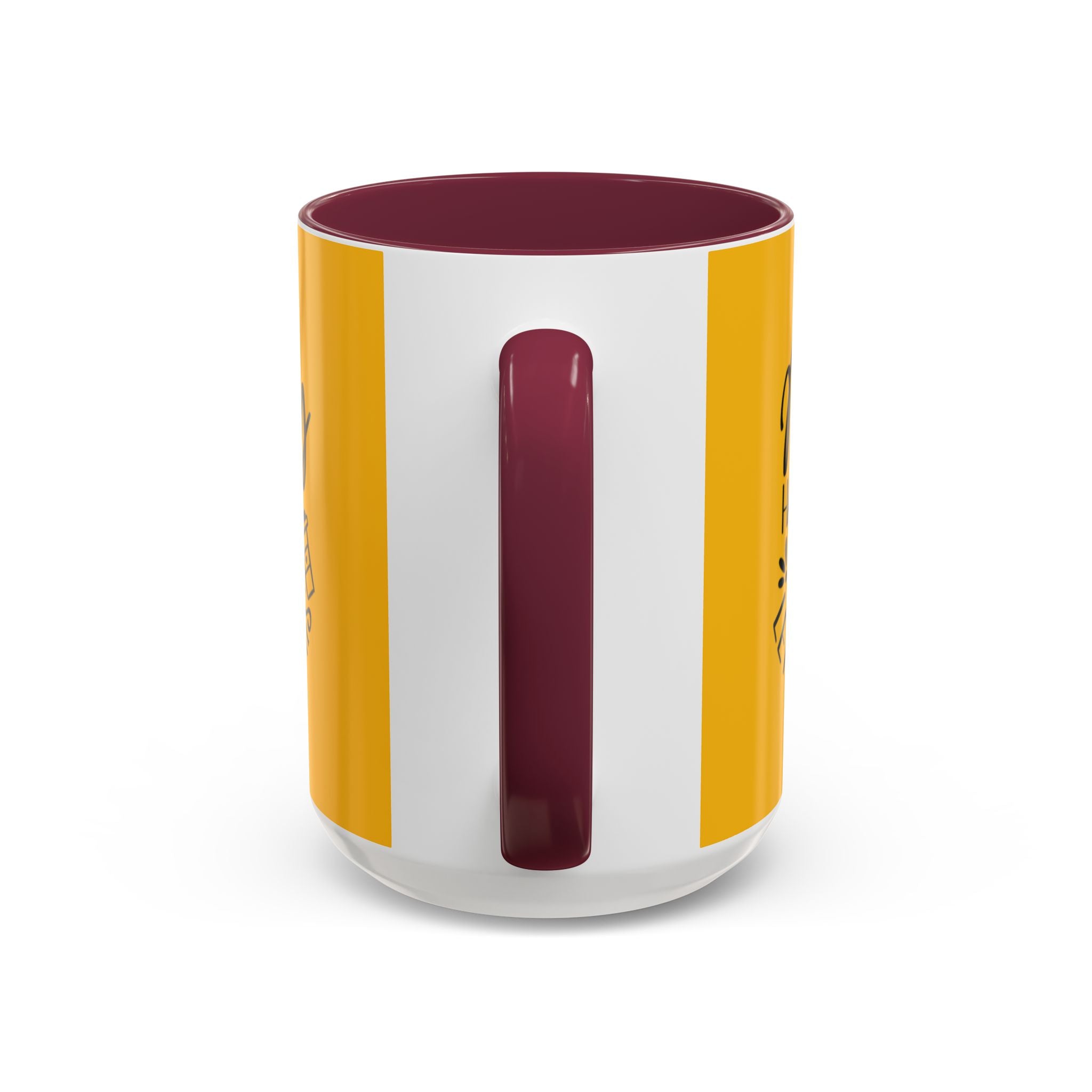 Holiday Coffee Cups with Festive Quotes & Designs Messy Hair Coffee Mug - Fun Yellow Ceramic Cup for Coffee Lovers