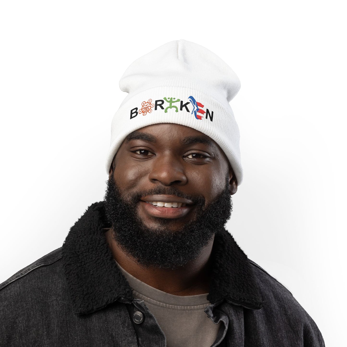 Boricua Winter Beanie – Puerto Rico Pride Knit Hat — Colorful Borough Icon Letters