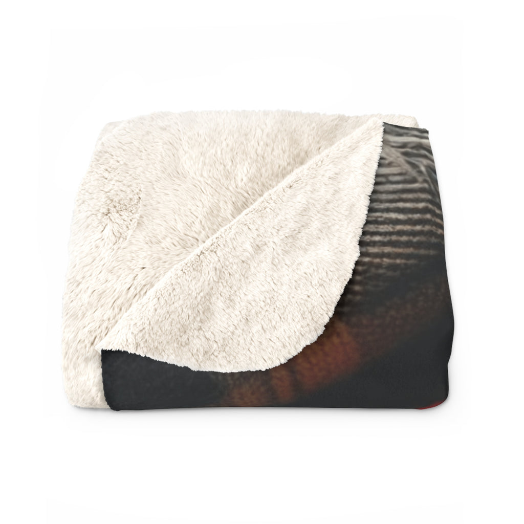 Dad Sherpa Fleece Blanket  Cozy Holiday Gift for Dad (Christmas Knit Design)
