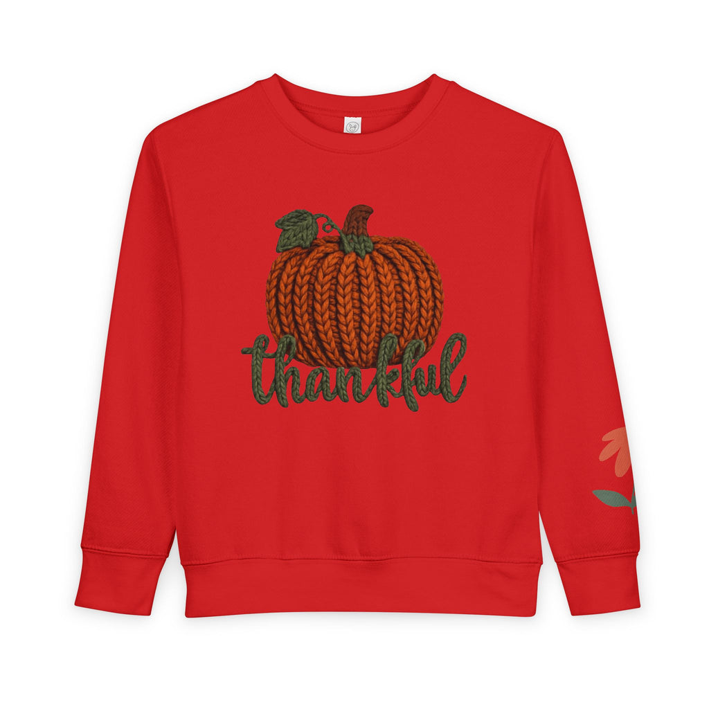 Toddler Sweatshirt  "Thankful" Pumpkin Fall Pullover