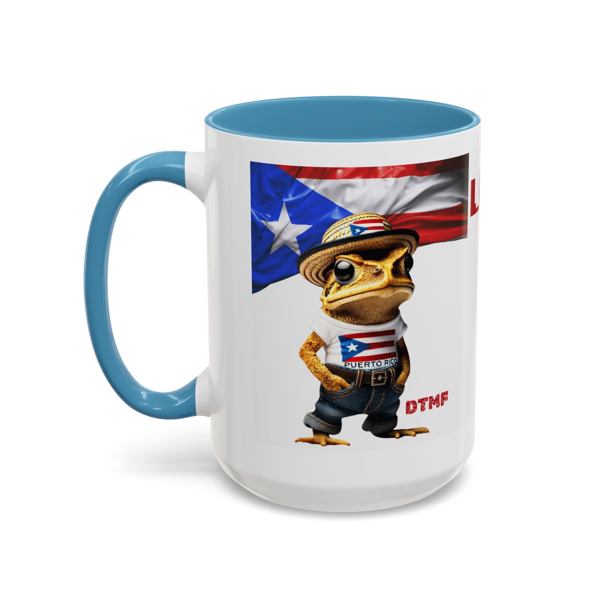 Puerto Rican Frog Character Coffee Mug - Fun Accent Mug for Coffee Lovers