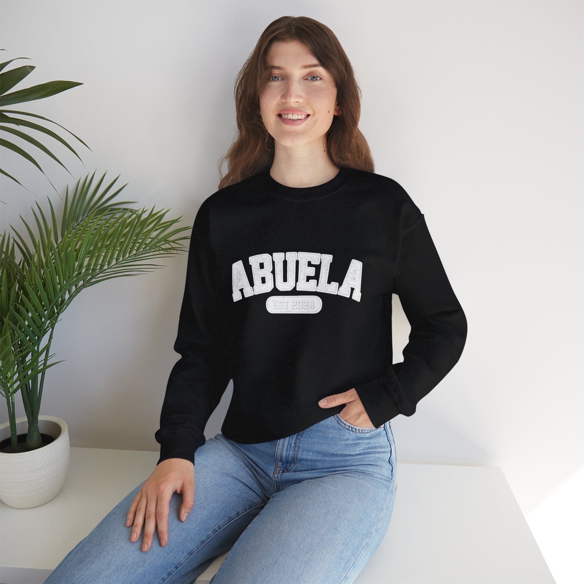 Abuela Varsity Crewneck Sweatshirt Cozy Grandma Gift Minimal Everyday Family Love Apparel