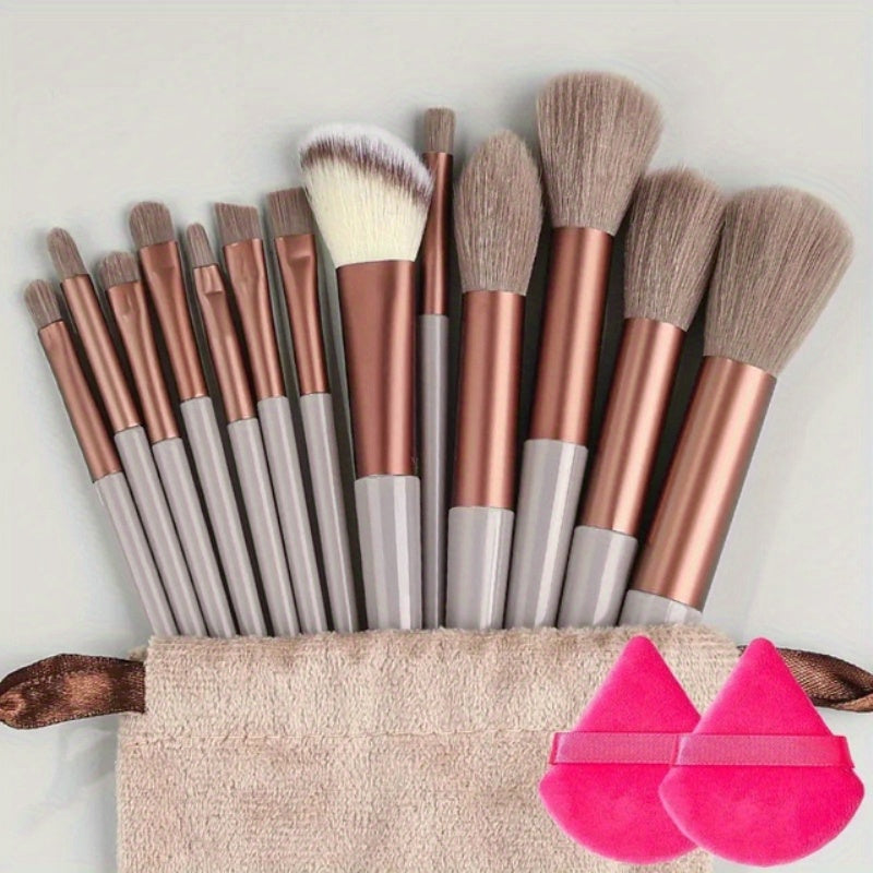 15Pcs Makeup Brush Set Soft Fluffy Professional Cosmetic Foundation Powder Eyeshadow Kabuki Blending Make Up Brush Beauty Tool Ideal For Makeup Beginner And Artist