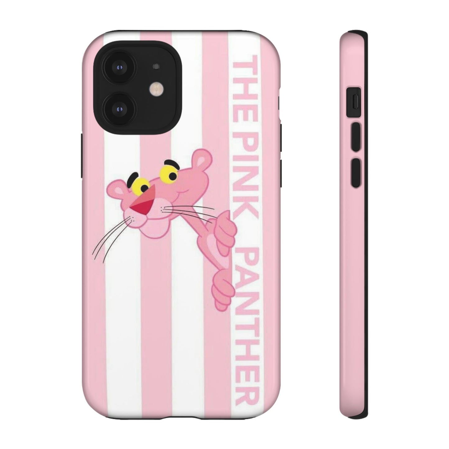 Pink Panther Tough Case Retro Striped Phone Case with "The Pink Panther" Design