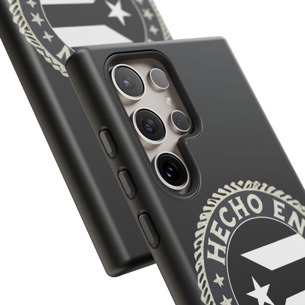 Hecho en Puerto Rico Phone Case  Puerto Rican Flag Emblem Tough Protective Cover