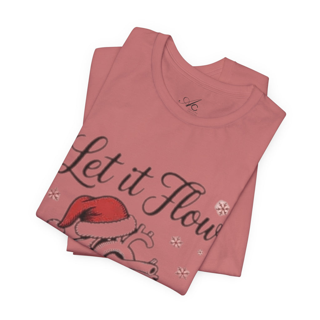 Let It Flow Heart Tee  Christmas Anatomical Heart Shirt