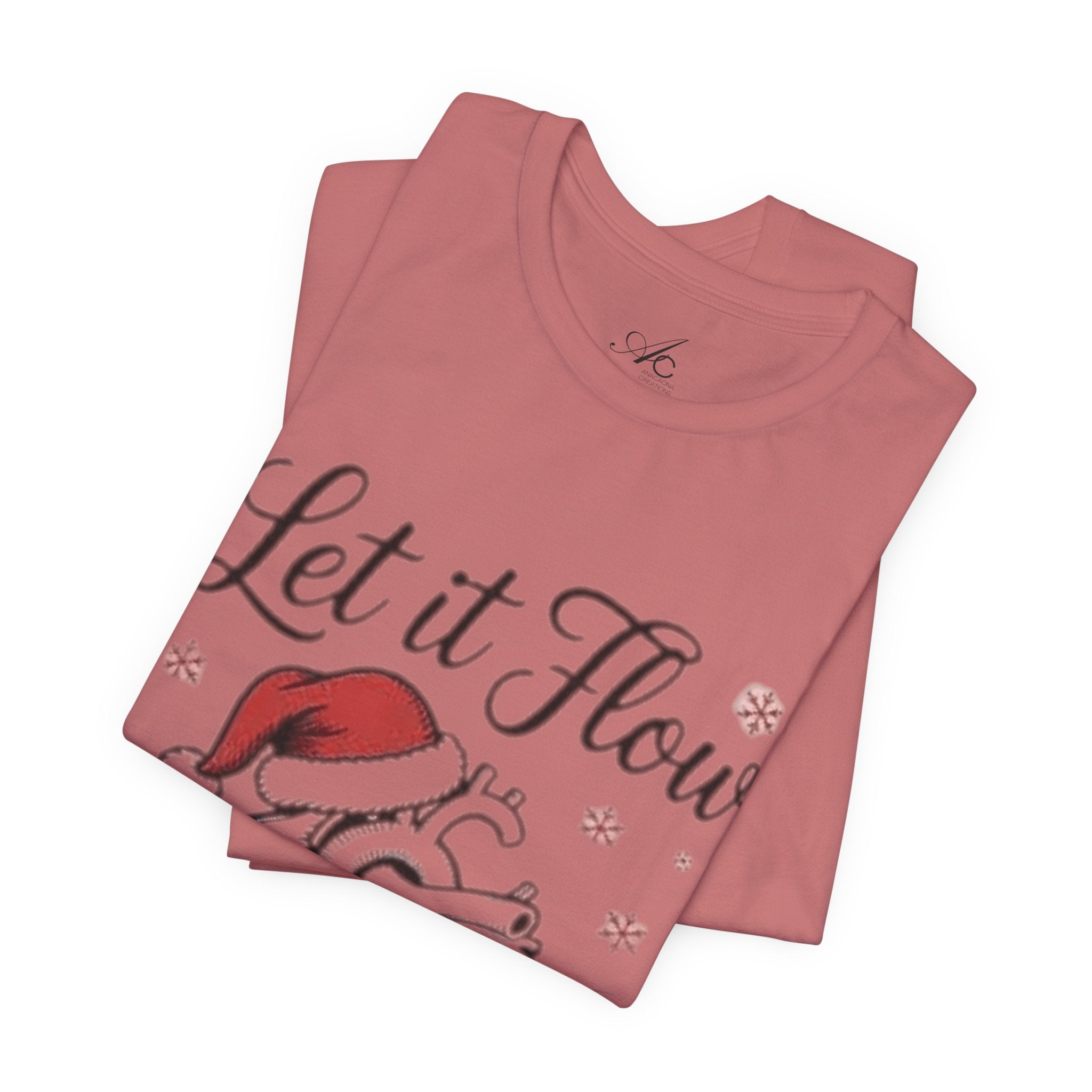 Let It Flow Heart Tee  Christmas Anatomical Heart Shirt
