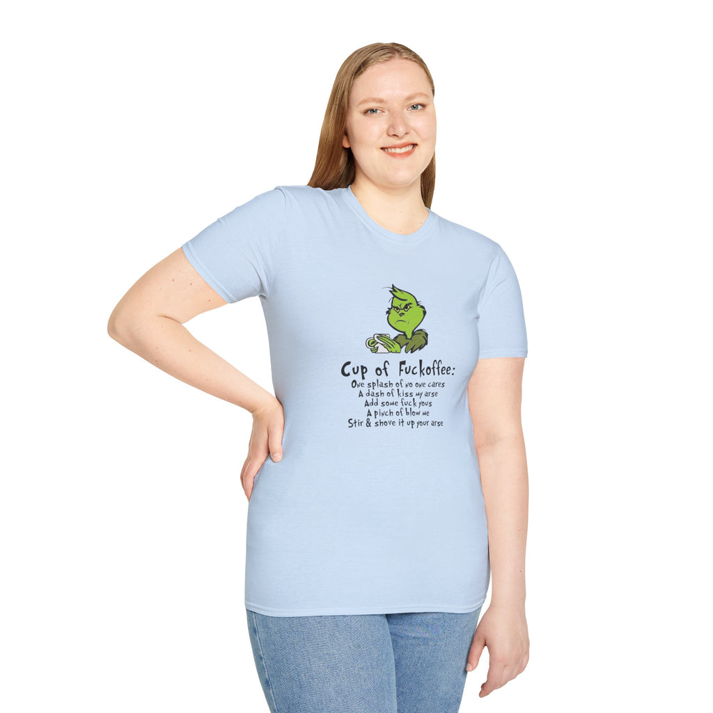 Holiday Apparel | Christmas Tees & Sweatshirts with Festive Quotes Funny Grinch Coffee Lover T-Shirt
