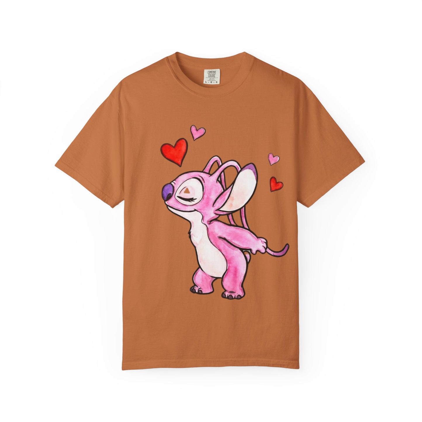 T-Shirt — Cute Pink Cartoon Creature with Hearts | Valentine’s Gift Tee