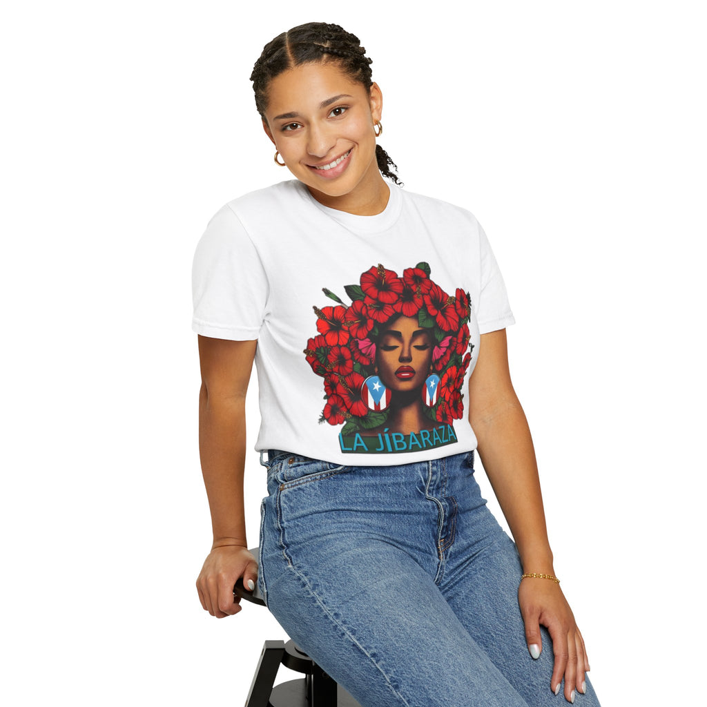 Puerto Rico Navidades T-Shirt — "La Jíbaraza" Floral Puerto Rican Pride Tee