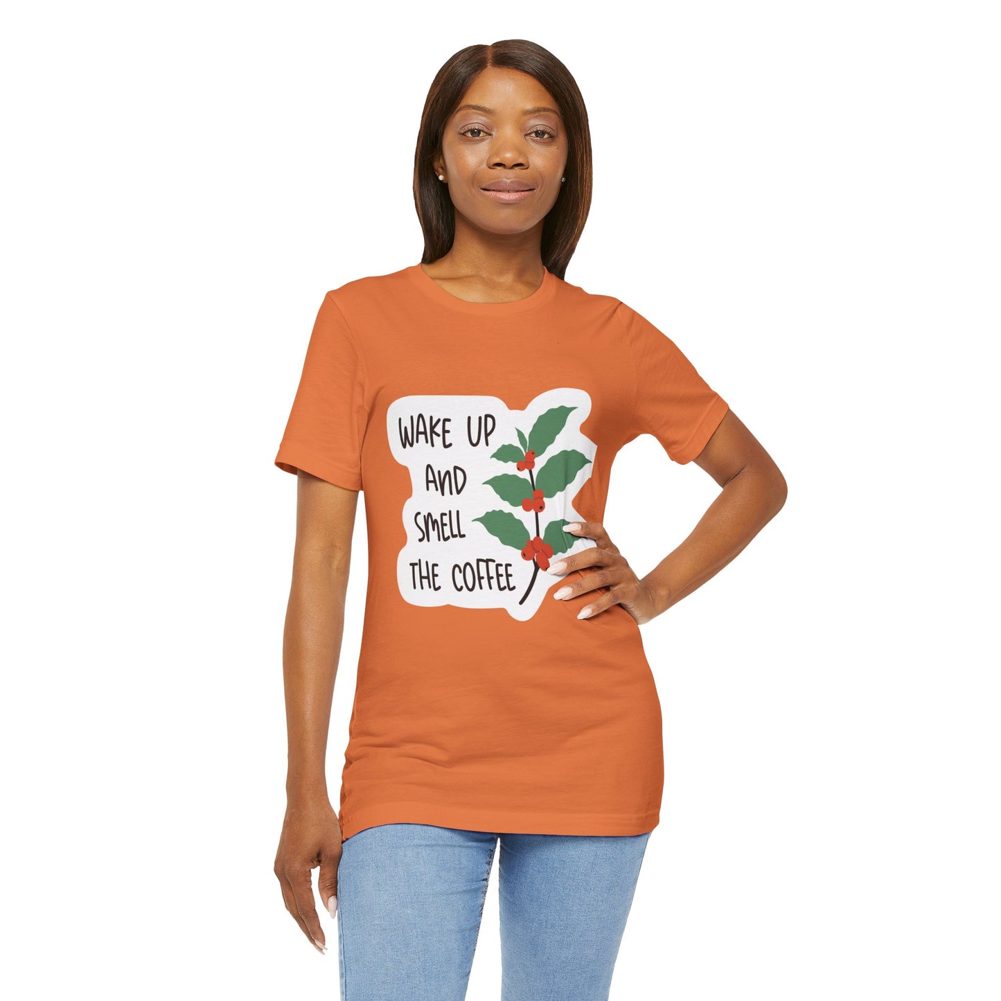 Wake Up and Smell the Coffee Tee  Coffee Plant Graphic T-Shirt