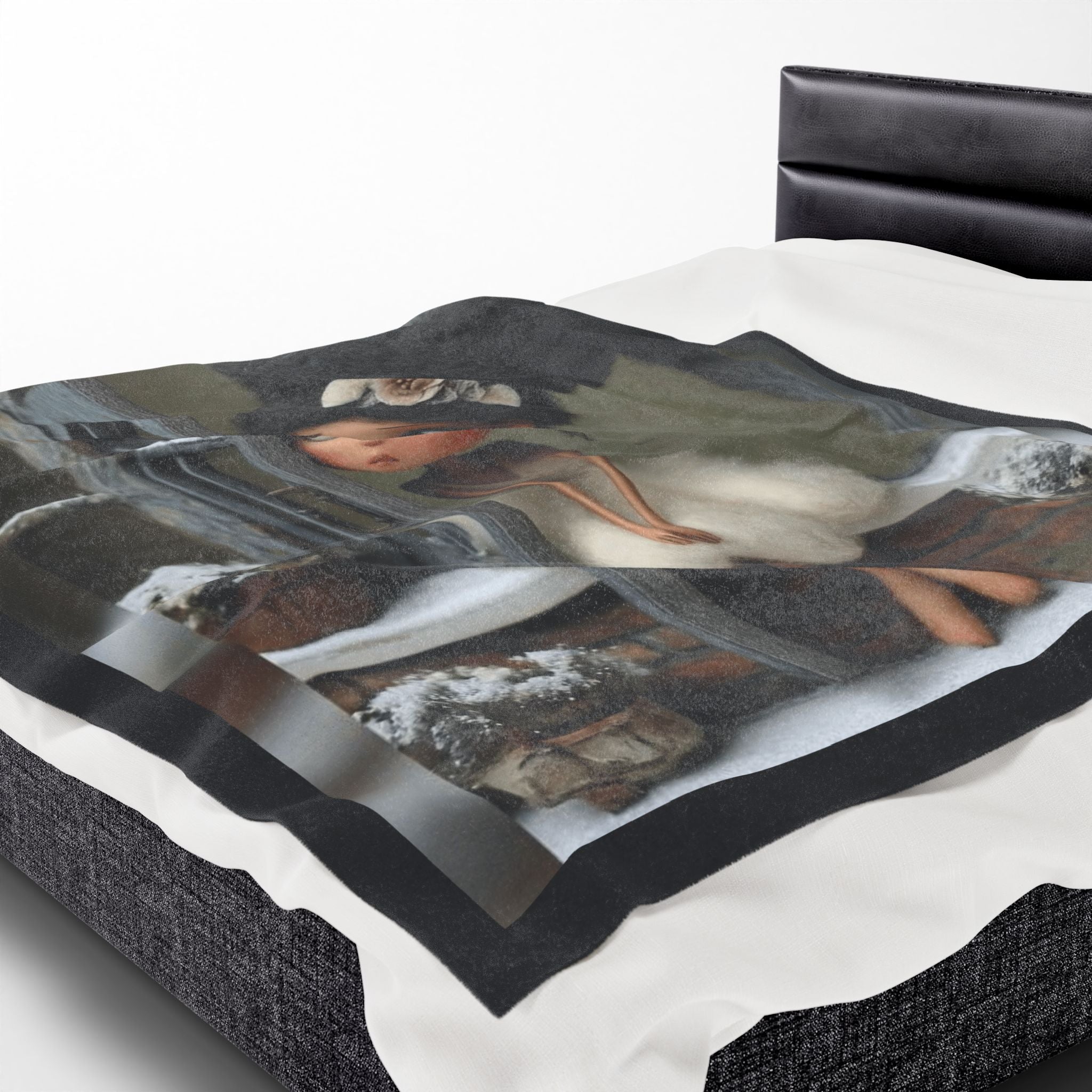Cute Cozy Plush Blanket — Whimsical Ballerina Girl Velveteen Throw