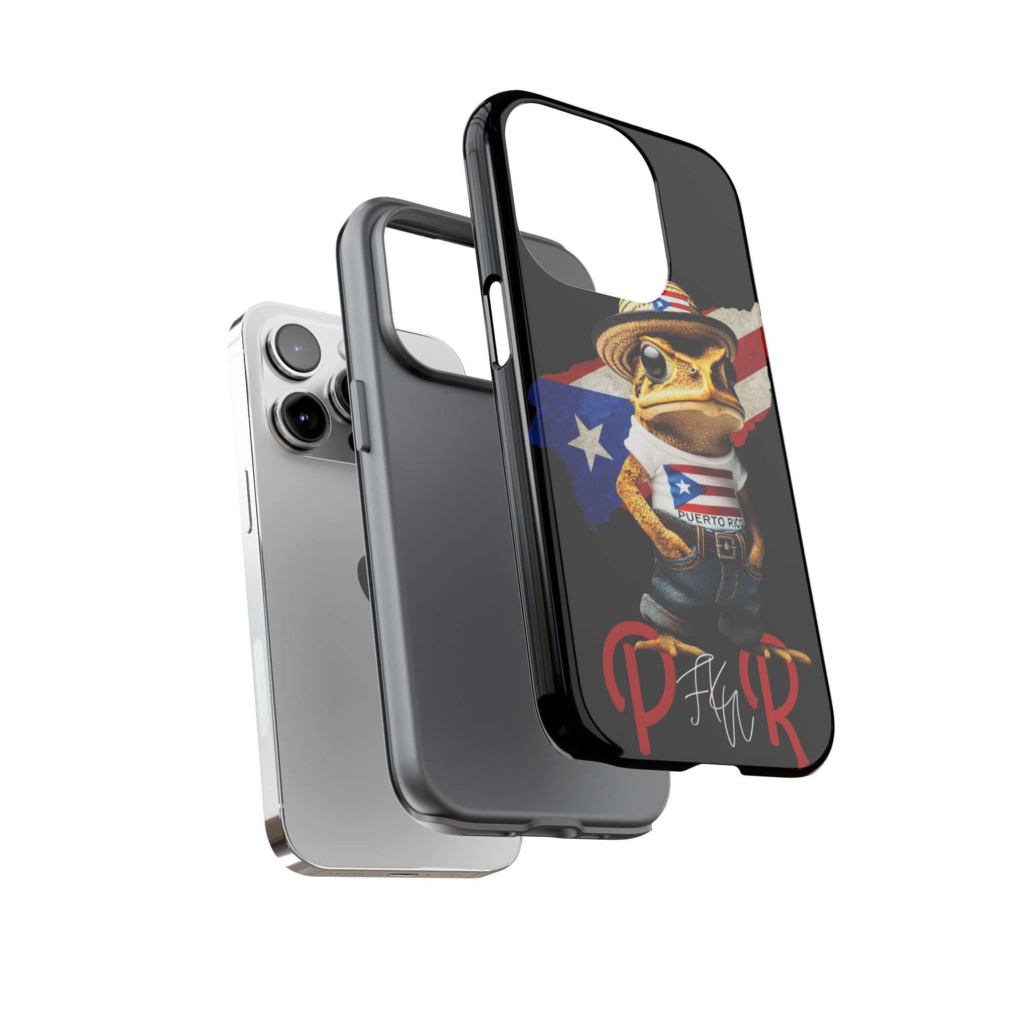 Puerto Rican Frog Tough Phone Case  Puerto Rico Flag Patriotic Protective Case