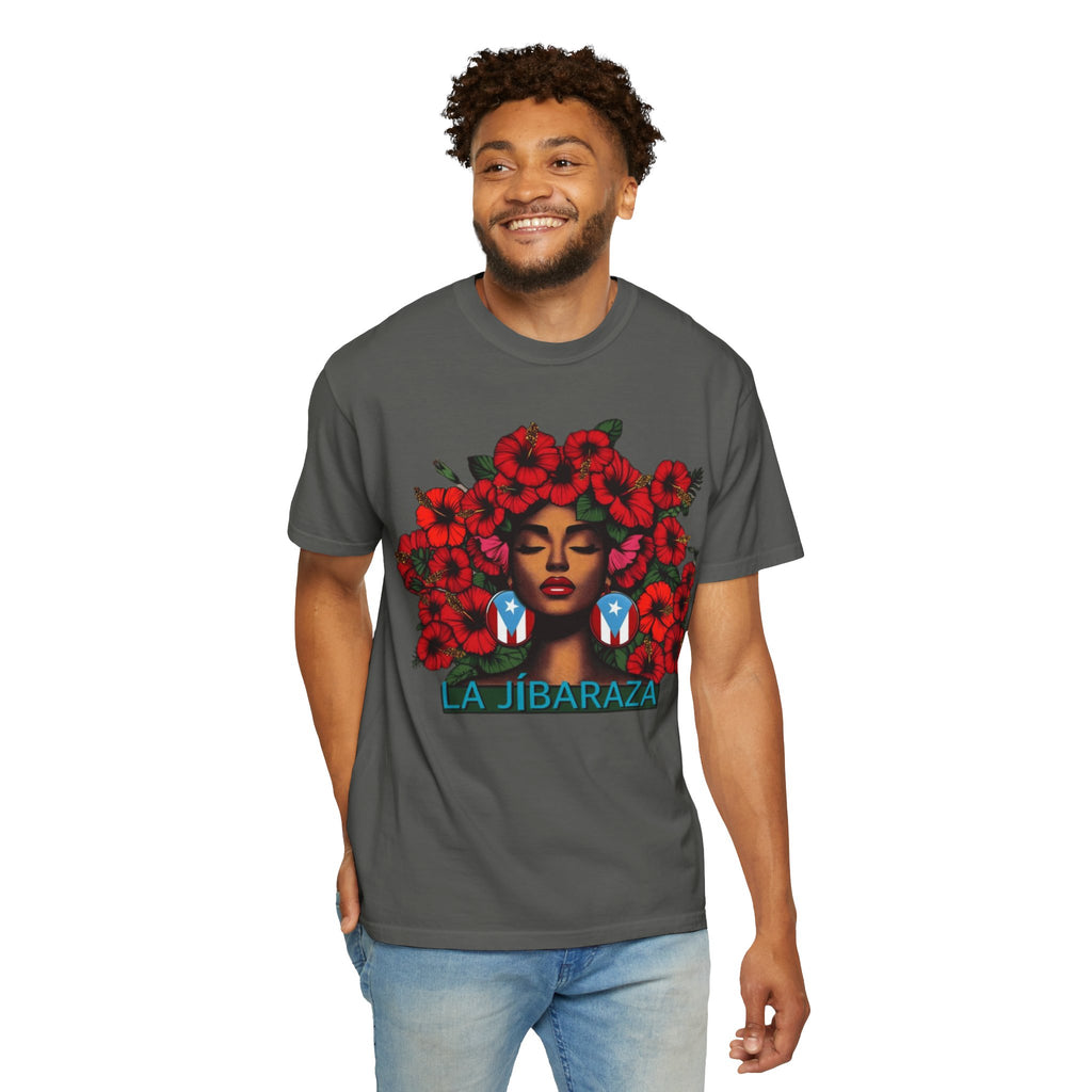 Puerto Rico Navidades T-Shirt — "La Jíbaraza" Floral Puerto Rican Pride Tee
