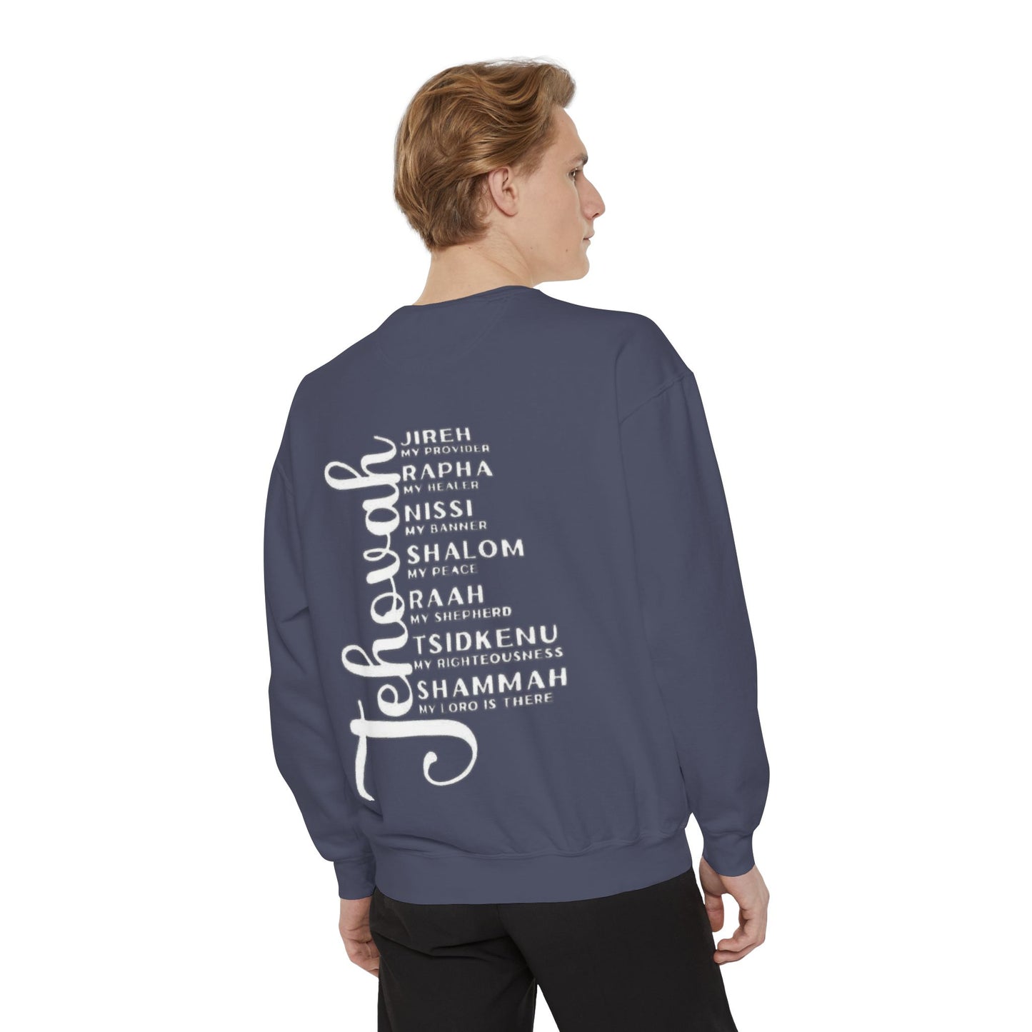 Jehovah Names Sweatshirt  Christian Faith Scriptural Names Pullover