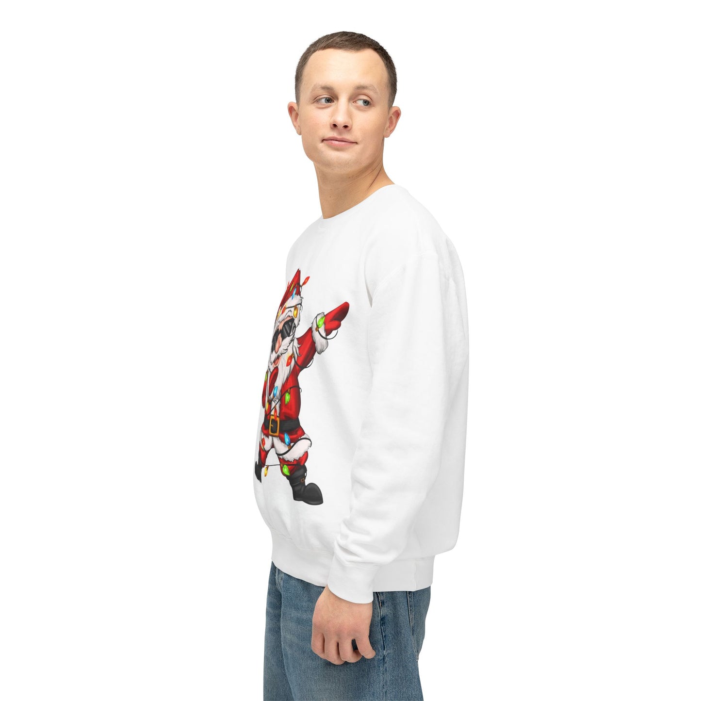 Funny Christmas tee Dabbing Santa Crewneck Sweatshirt  Funny Christmas Holiday Pullover