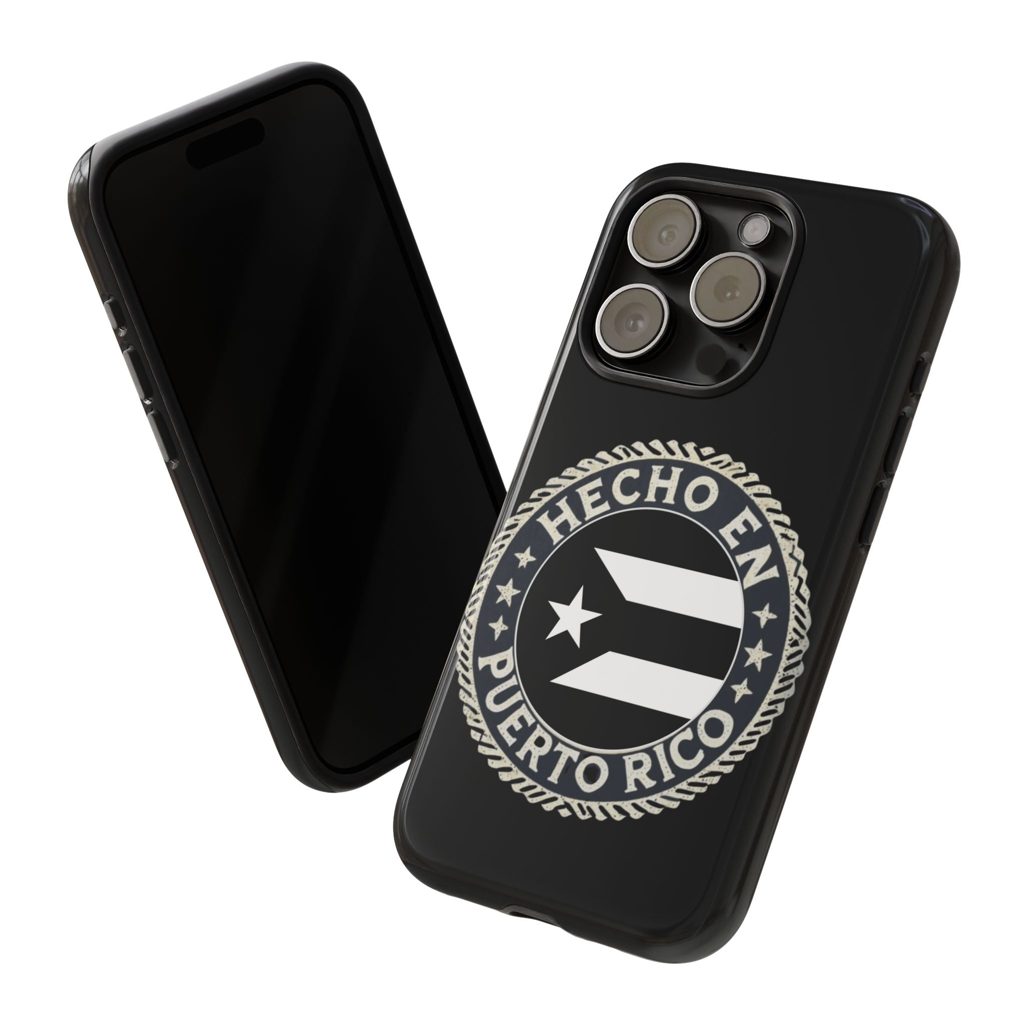 Hecho en Puerto Rico Phone Case  Puerto Rican Flag Emblem Tough Protective Cover