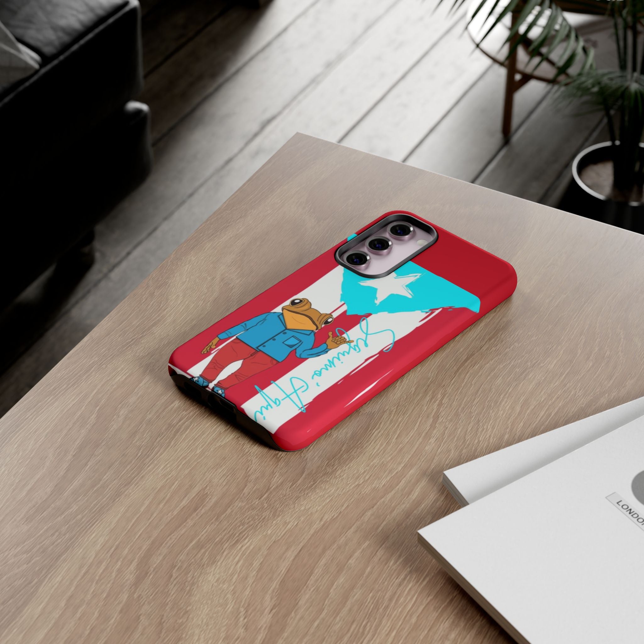 Puerto Rican Flag Frog Design ("Señorita Hops")Phone Case Isla del Encanto Phone Case – Puerto Rican Style