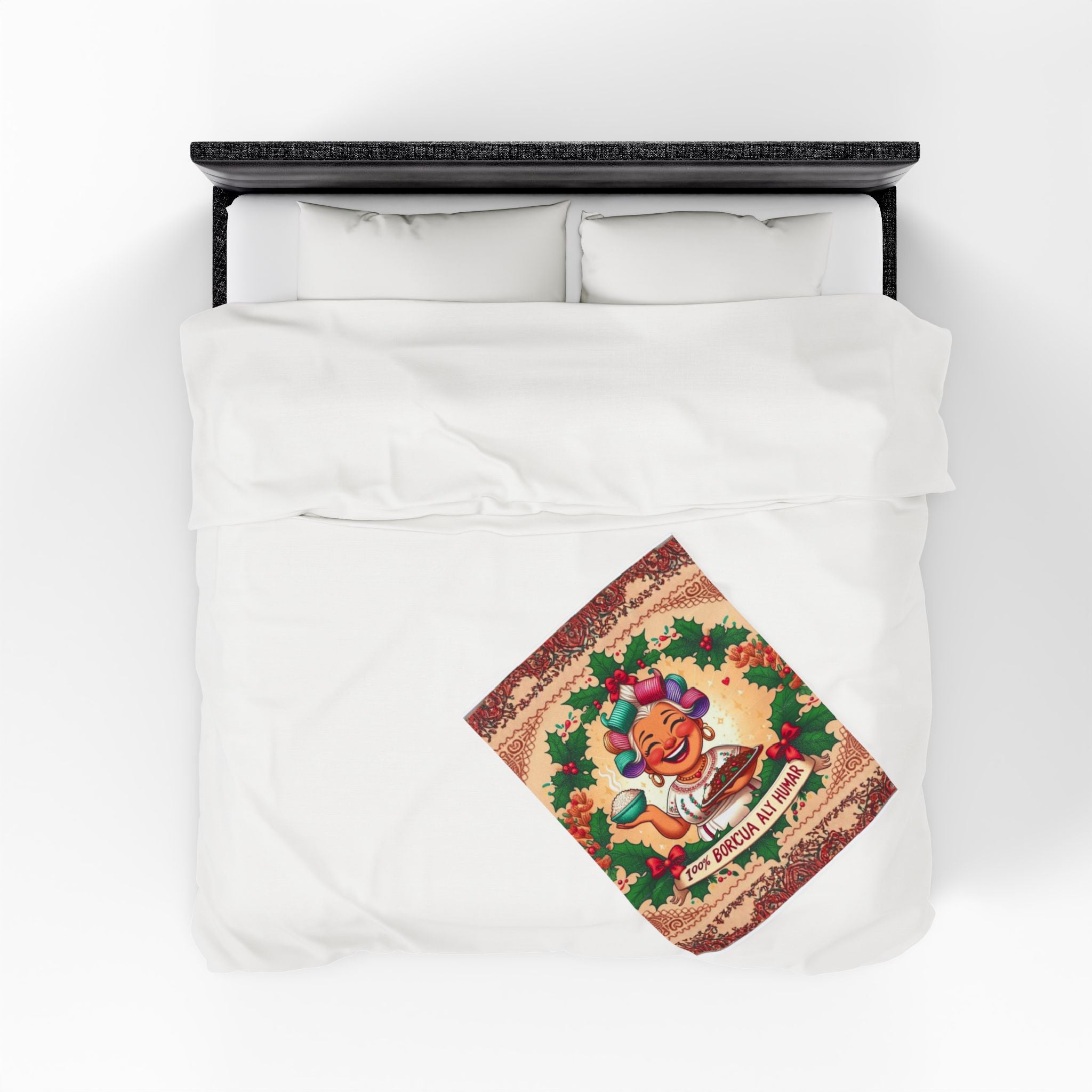 Loving blanket made just for GrandmaVelveteen Plush Blanket  100% Boricua Holiday Kitchen Mama Design