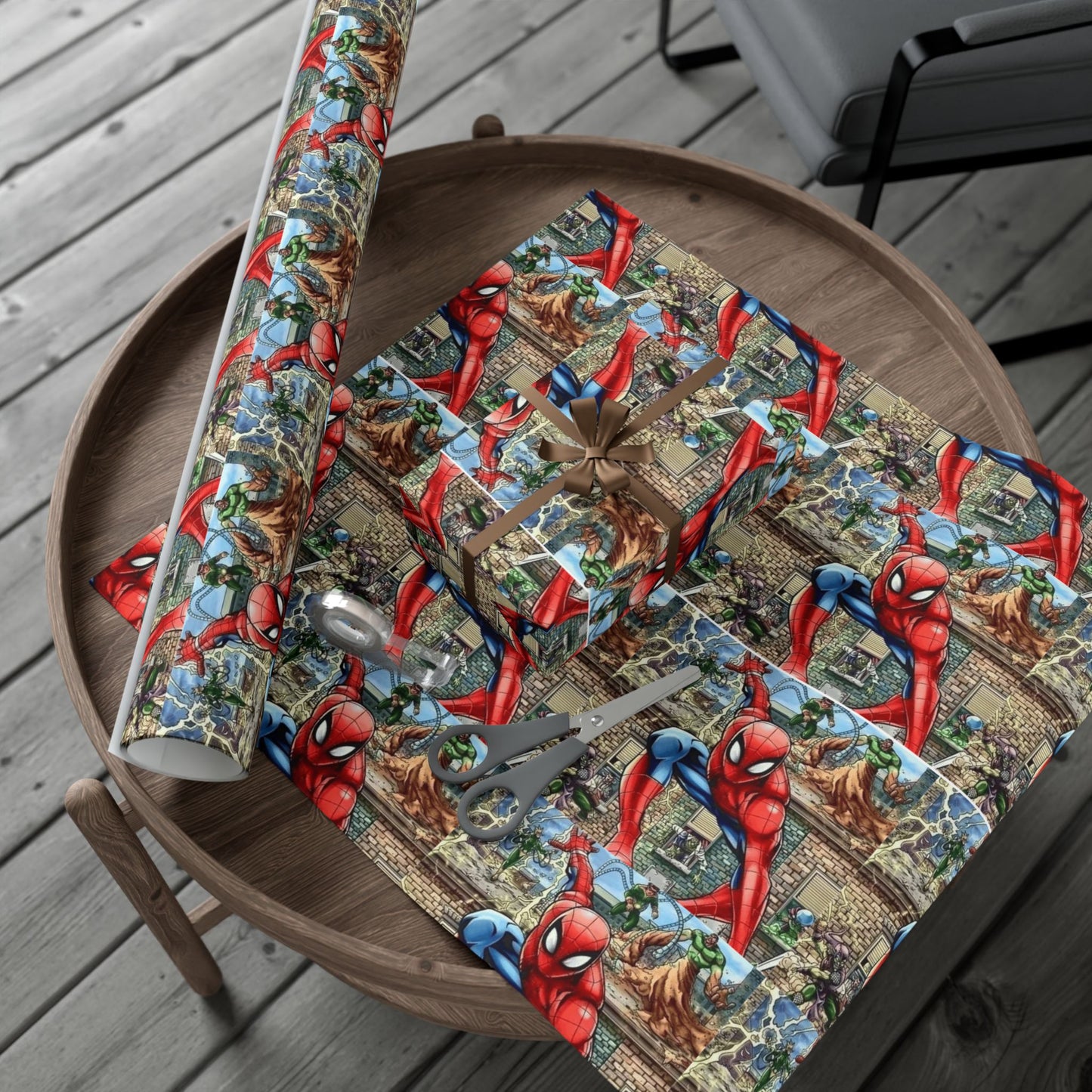 Superhero Pattern Gift Wrap Paper Super Heroe Comic Panel Design