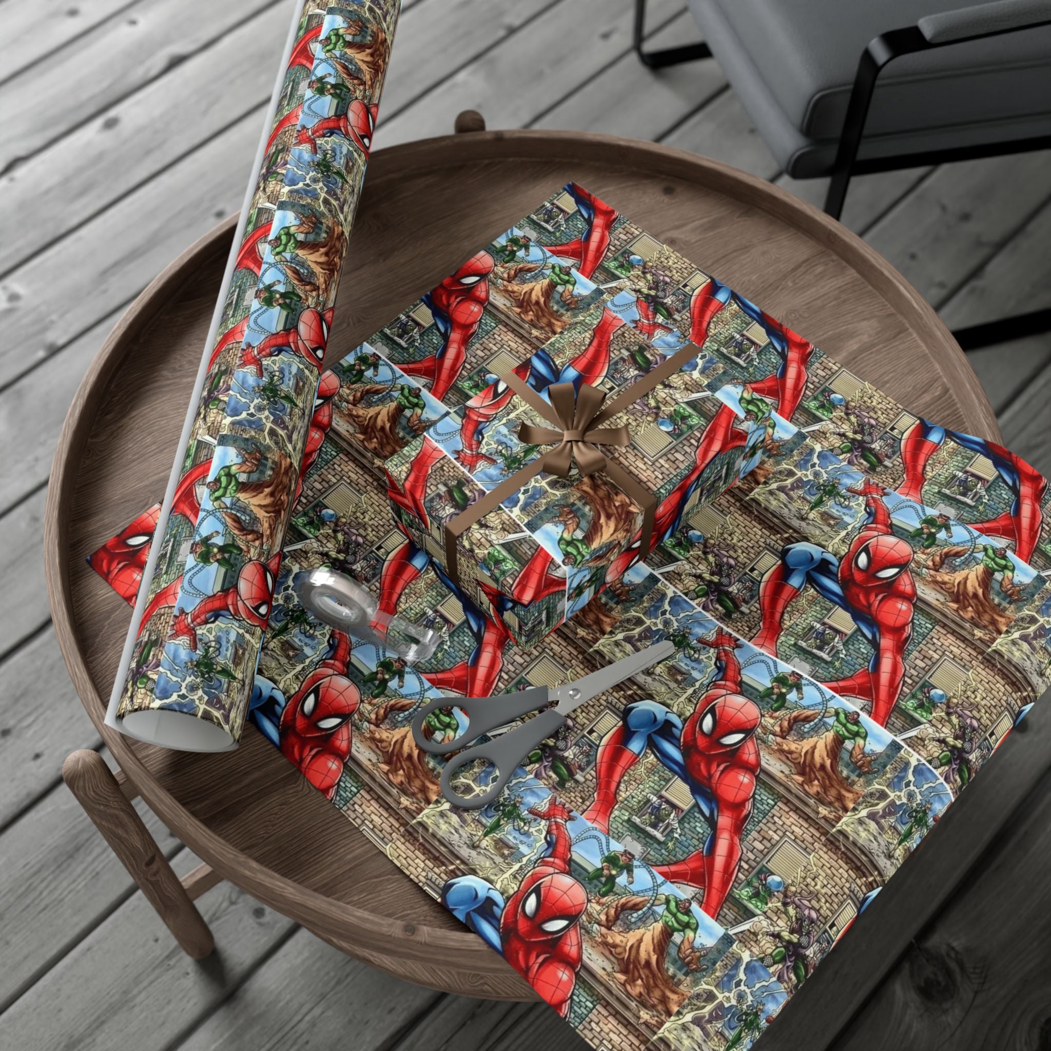 Superhero Pattern Gift Wrap Paper Super Heroe Comic Panel Design