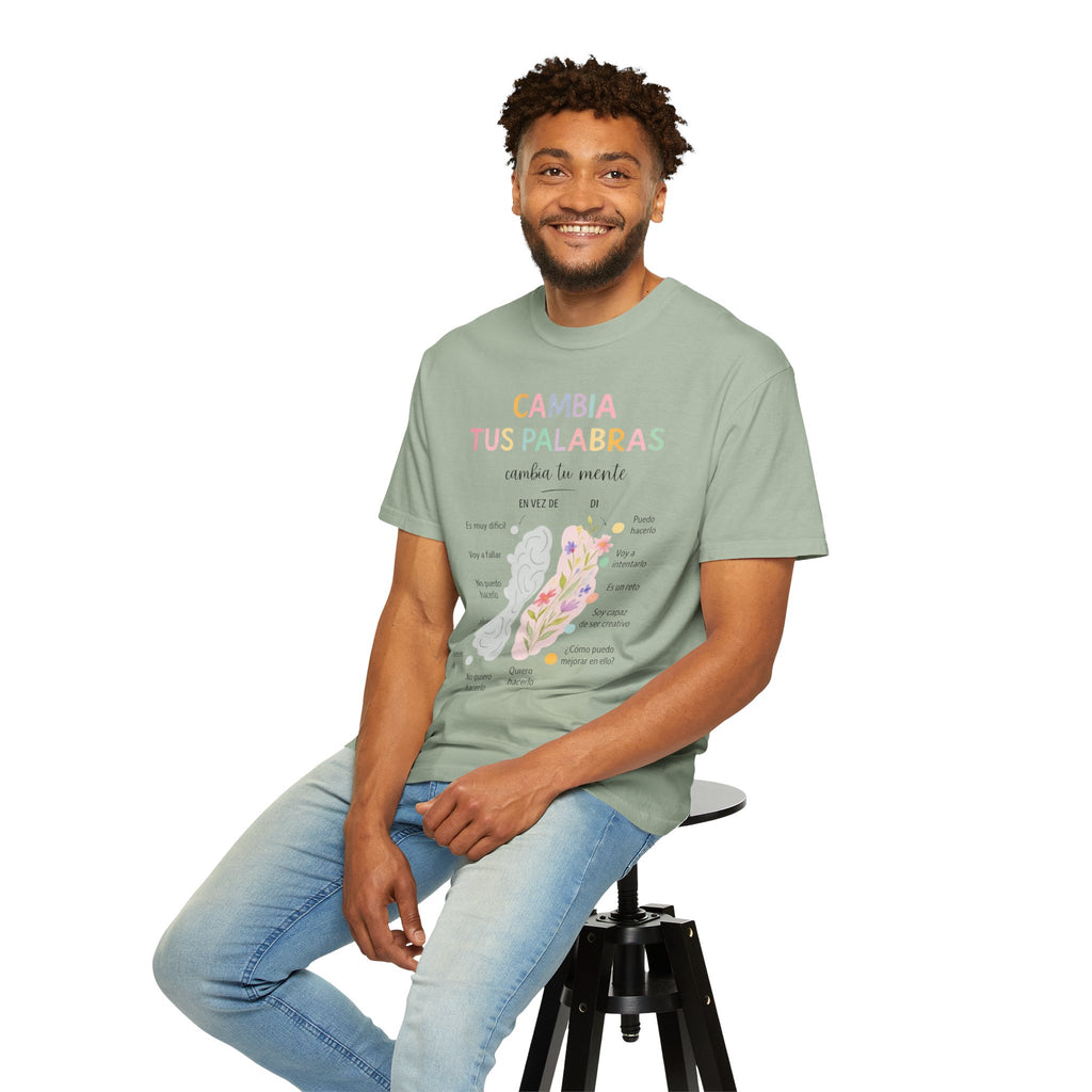 Cambia Tus Palabras Floral Positivity T-Shirt
