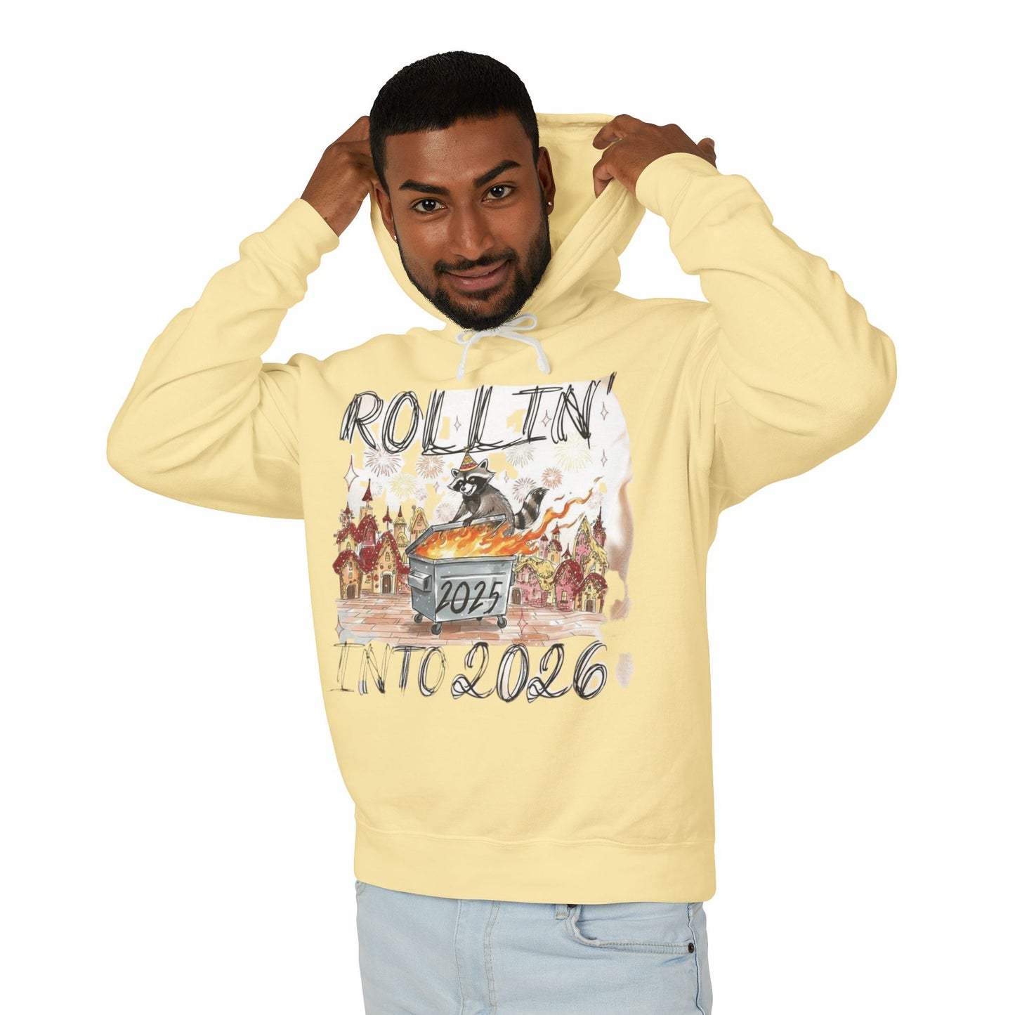 Rollin' Into 2026 Retro Winter Hooded Sweatshirt
