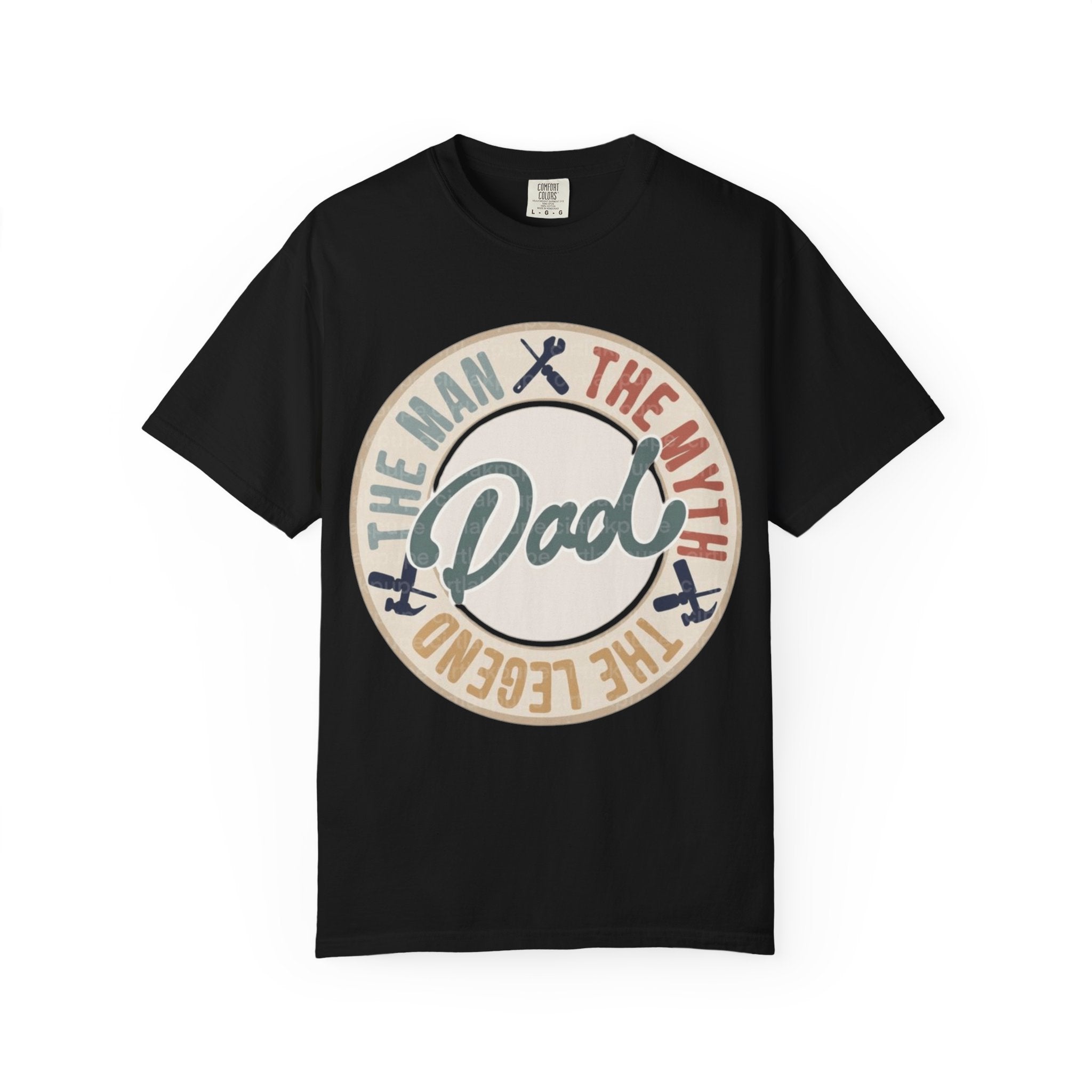 Dad Retro Badge T-Shirt — “Dad: The Man, The Myth, The Legend” Father’s Day Tee