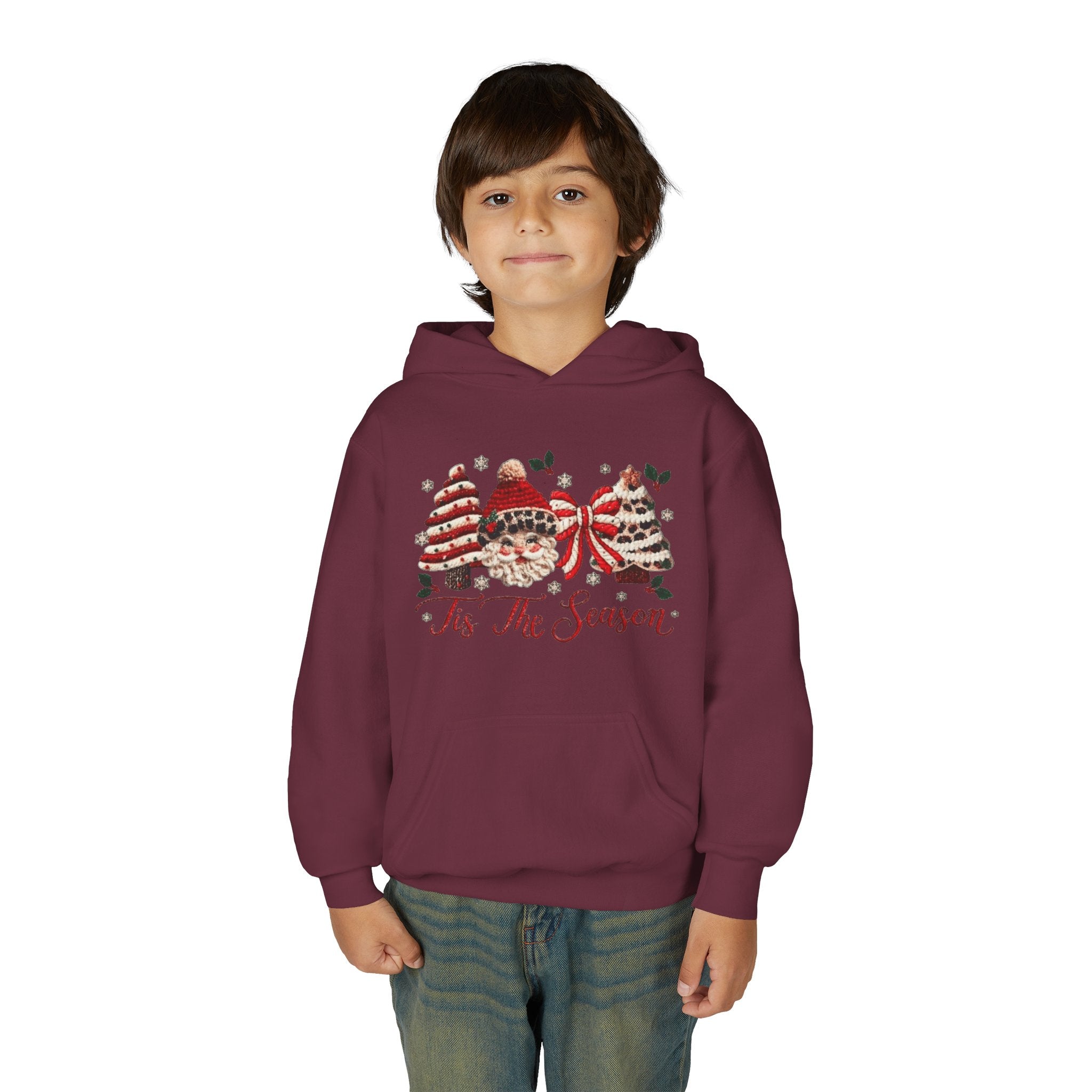 Youth Hoodie  Grinch Christmas Scene with 'Maybe Christmas' Quote