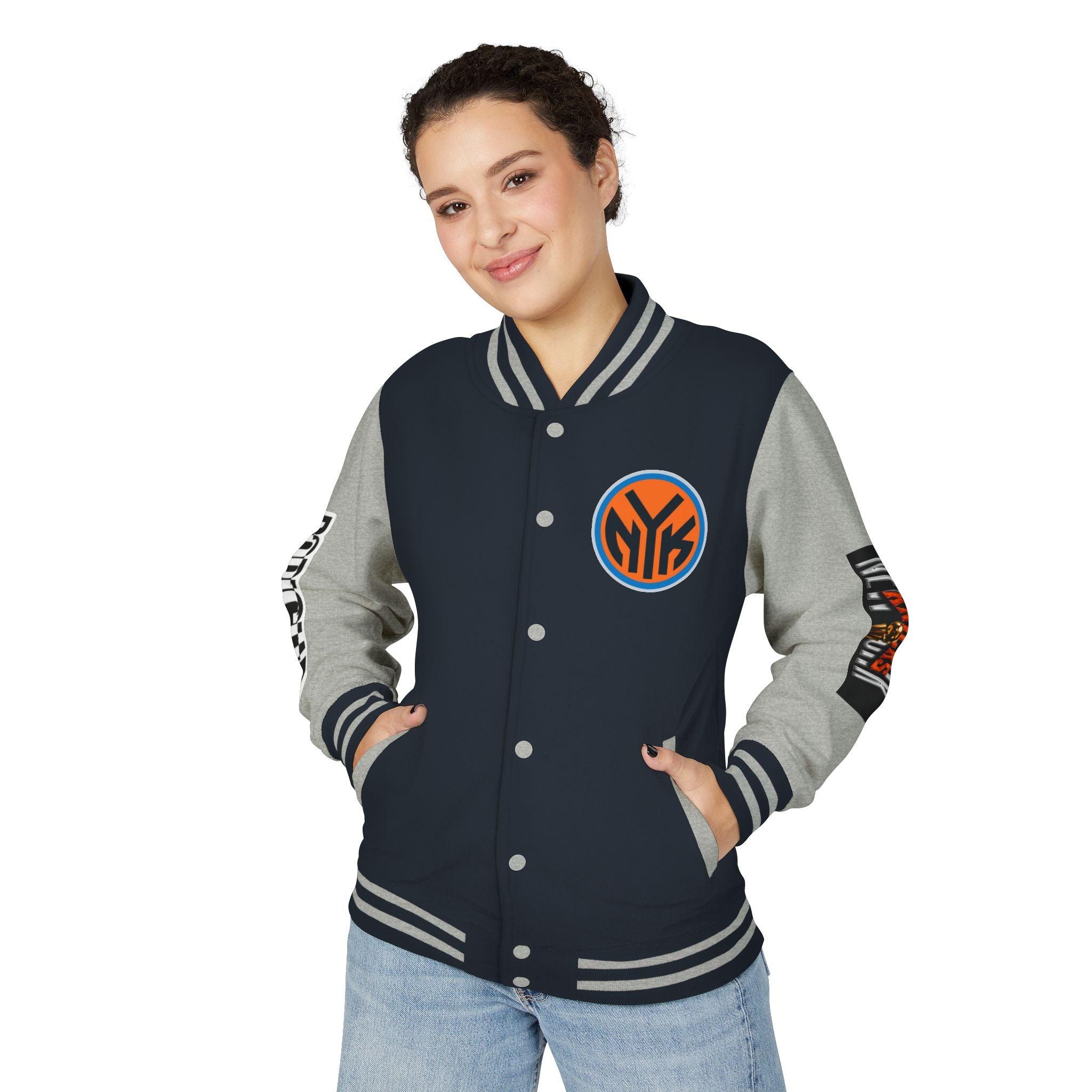 Basketball-Inspired Letterman Jacket — Men's Retro Varsity Sports Jacket Jose AlvarTribute Varsity Jacket