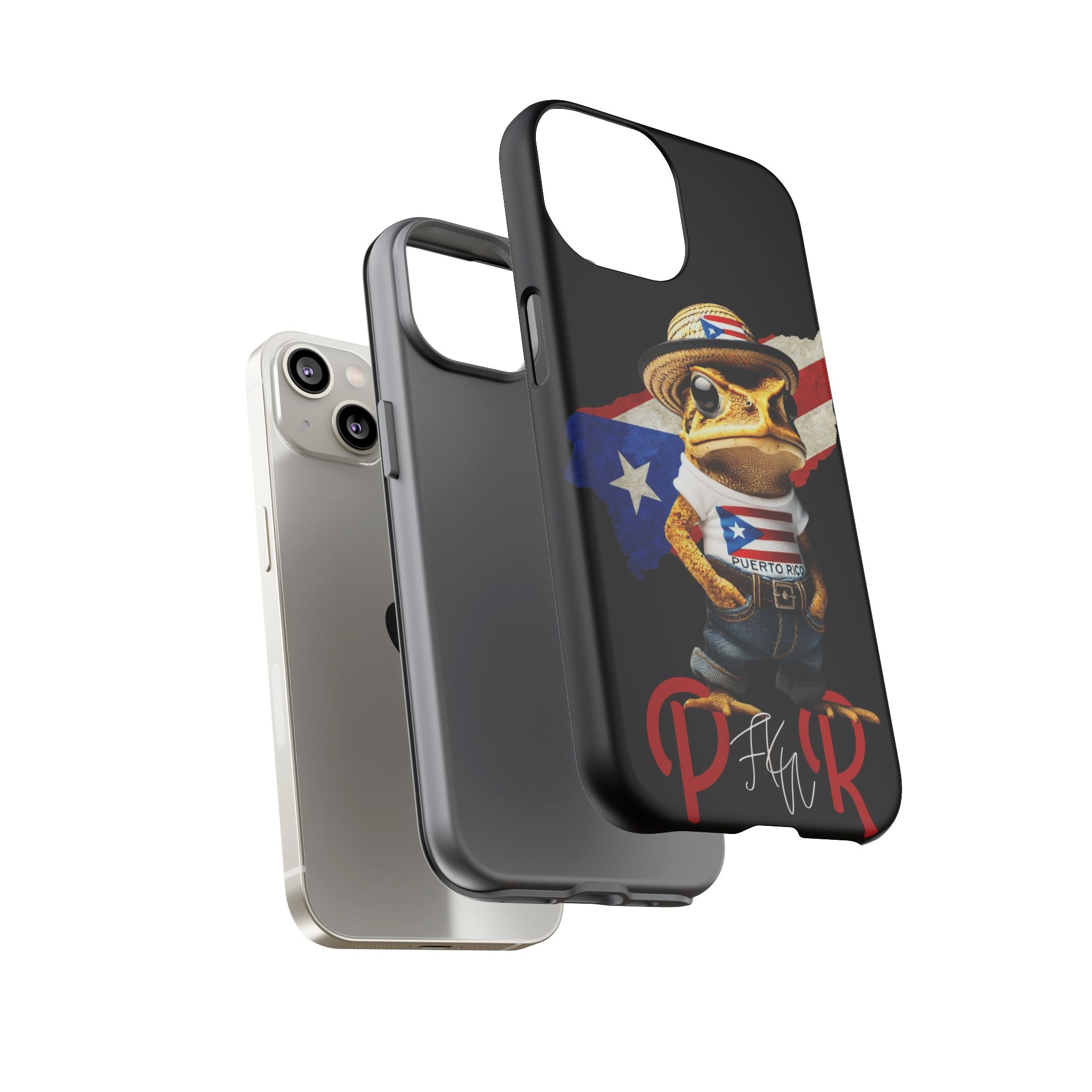 Puerto Rican Frog Tough Phone Case  Puerto Rico Flag Patriotic Protective Case