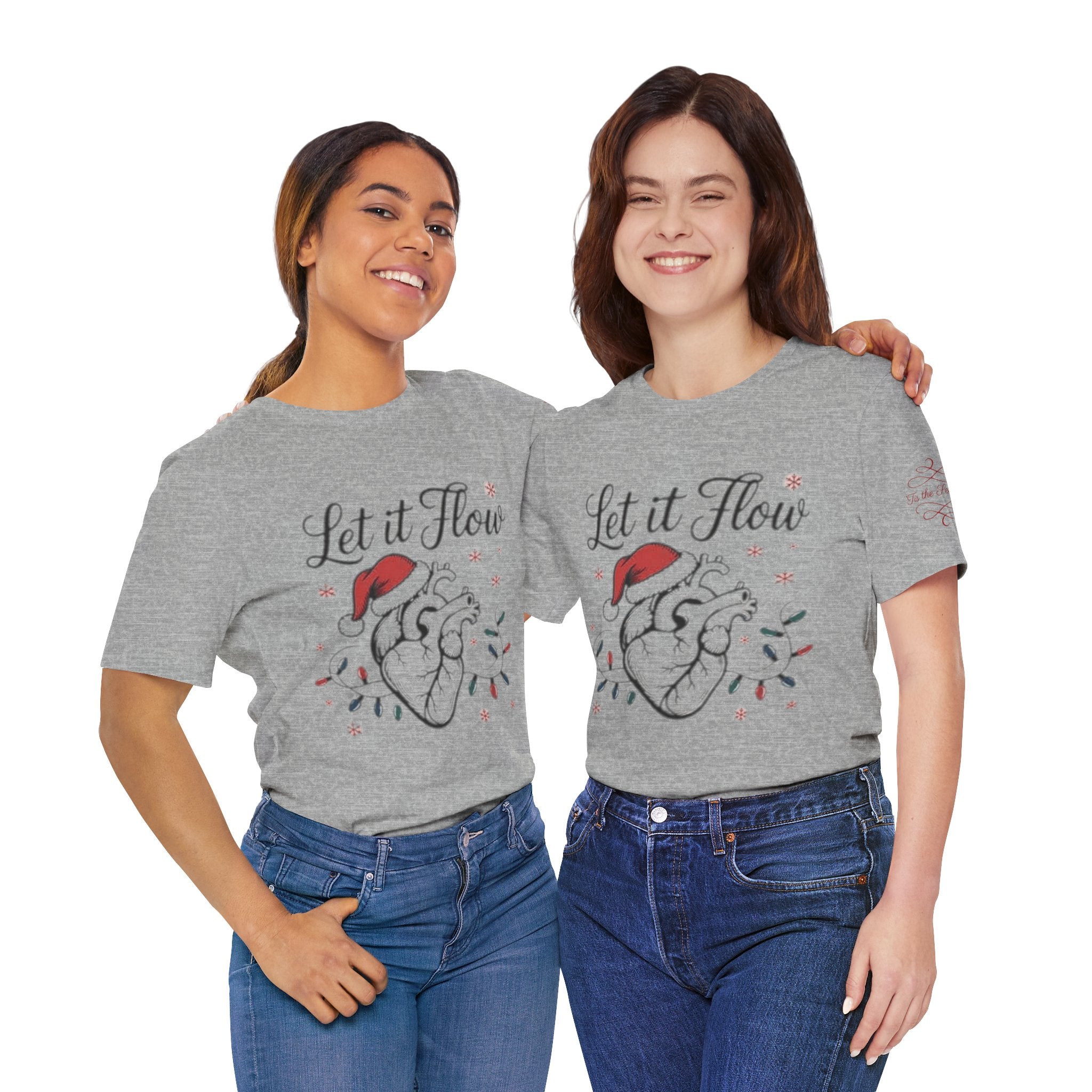 Let It Flow Heart Tee  Christmas Anatomical Heart Shirt