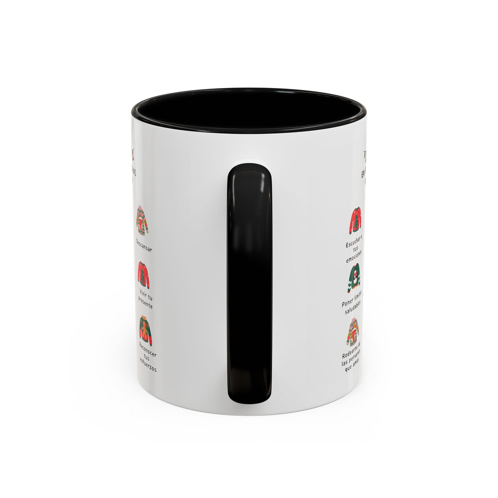 Coffee Mug — 'En Estas Fechas Recuerda' Holiday Sweater Reminder Accent Mug (11/15oz)