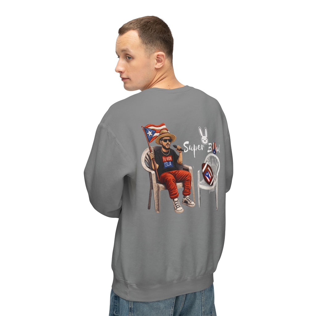 Benito Super Bowl 94 Puerto Rico Shirt Chair Vibes Crewneck Sweatshirt