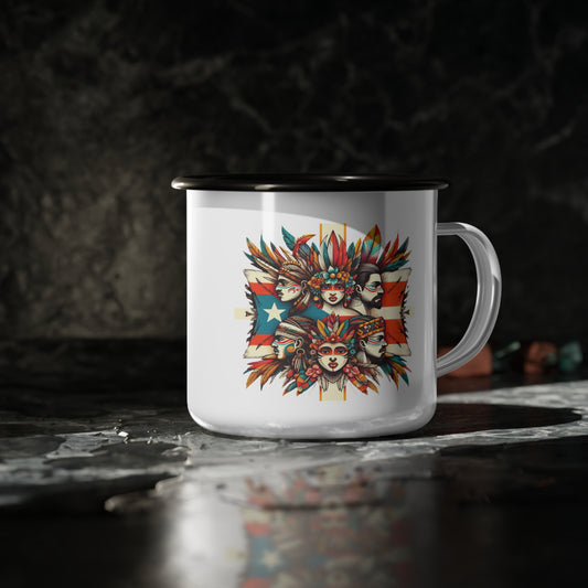 Puerto Rican Flag Mug Enamel Camp Cup