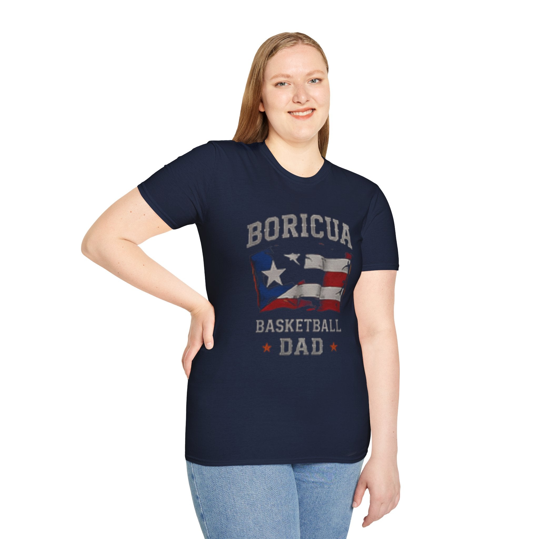 Boricua Basketball Dad T-Shirt — Puerto Rican Flag Pride Tee