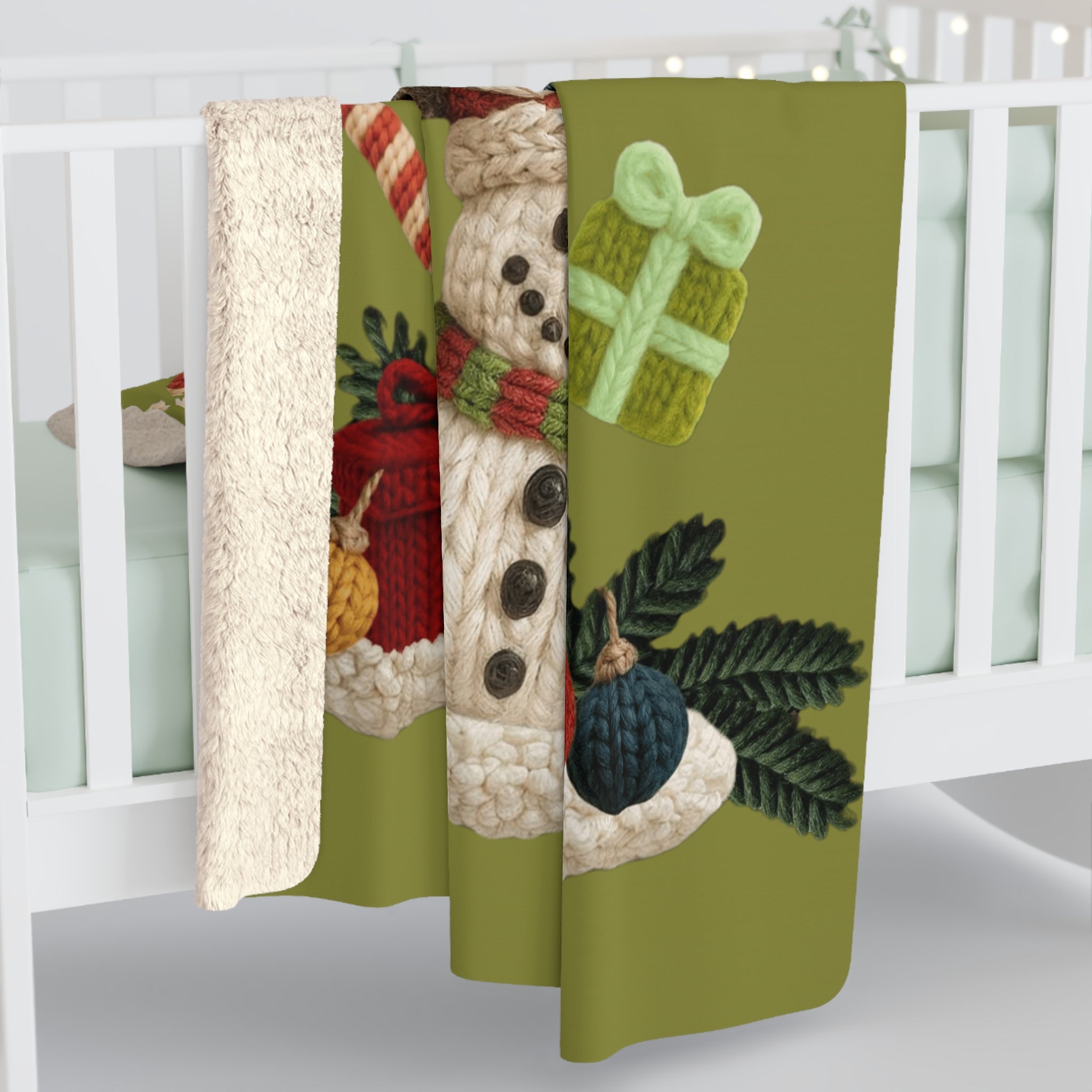 Magical Christmas Cartoon Blanket Christmas Stack Sherpa Blanket  Grinch, Santa & Snowman Holiday Throw