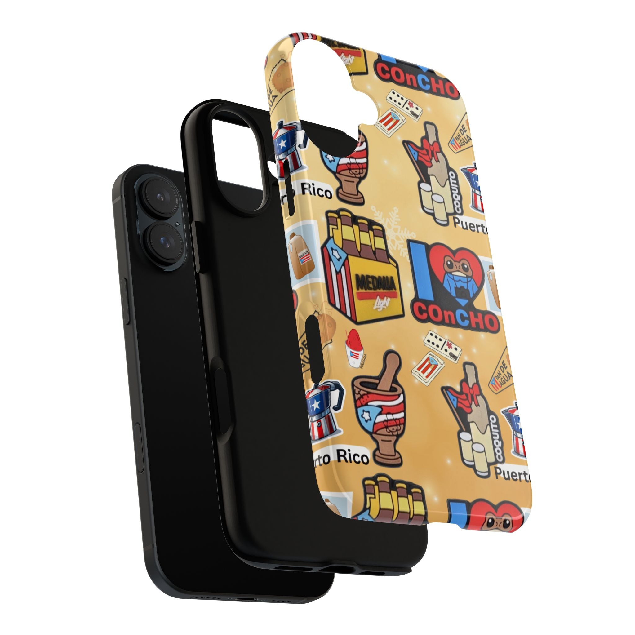 Puerto Rico Sticker Collage Tough Case  ‘I  Concho’ Pattern Phone Case