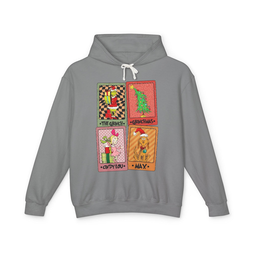 Grinchy Holiday Hoodie  'The Grinch' Christmas Cards Vintage Patch Pullover Cartoon Christmas T-shirts and Sweaters