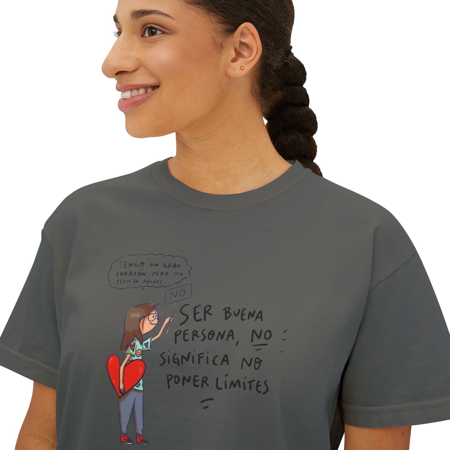Let your outfit reflect your inner peace. Heartfelt Inspirational Women's Boxy Tee, Casual T-Shirt, Gift for Her, Empowering Top, Everyday Wear, Self-Love Vibes
