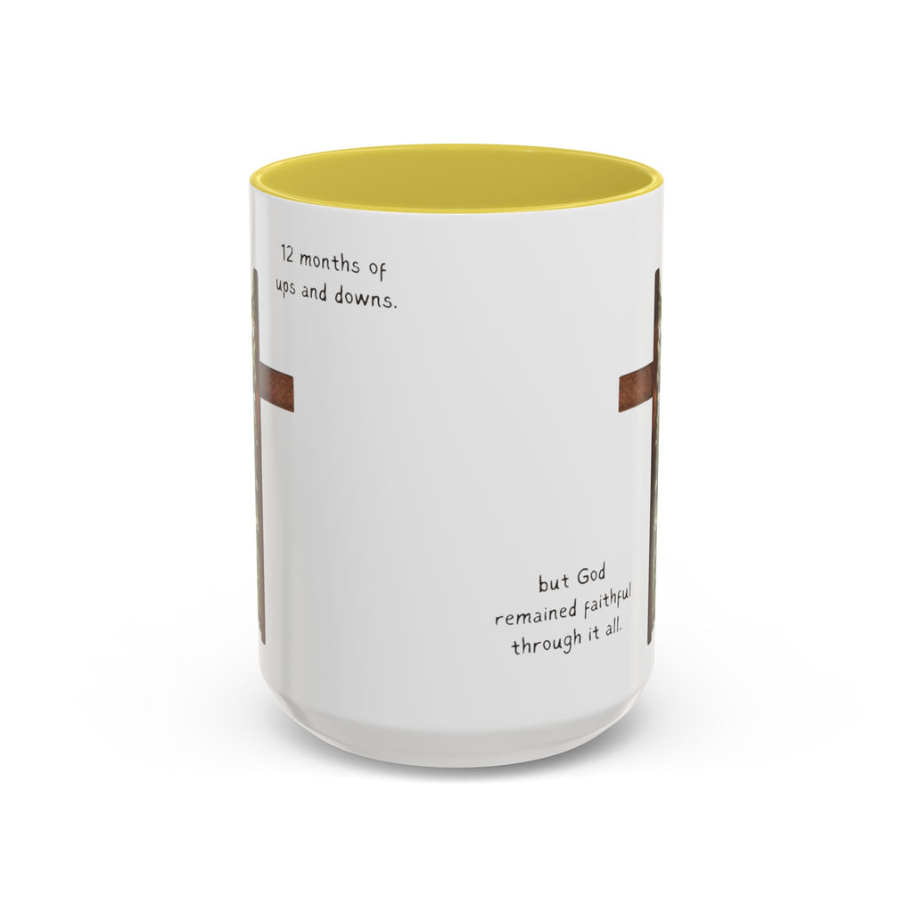 Christian Cross & Pine Tree Mug — Faith Reminder Coffee Cup (11oz/15oz)