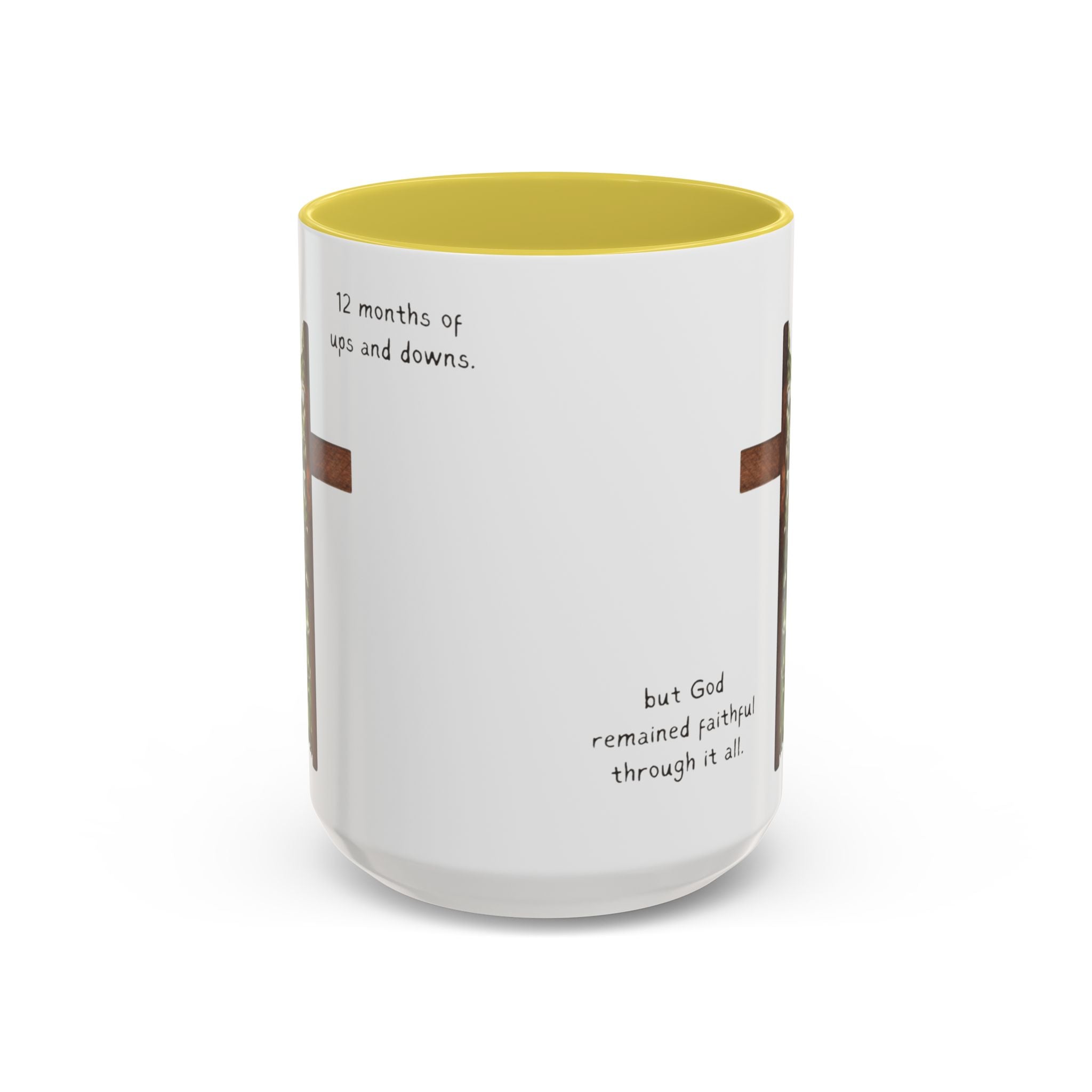 Christian Cross & Pine Tree Mug — Faith Reminder Coffee Cup (11oz/15oz)