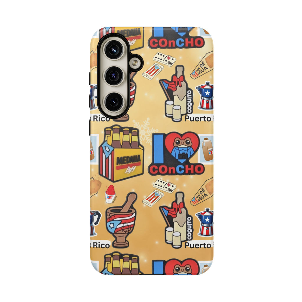 Puerto Rico Sticker Collage Tough Case  ‘I  Concho’ Pattern Phone Case