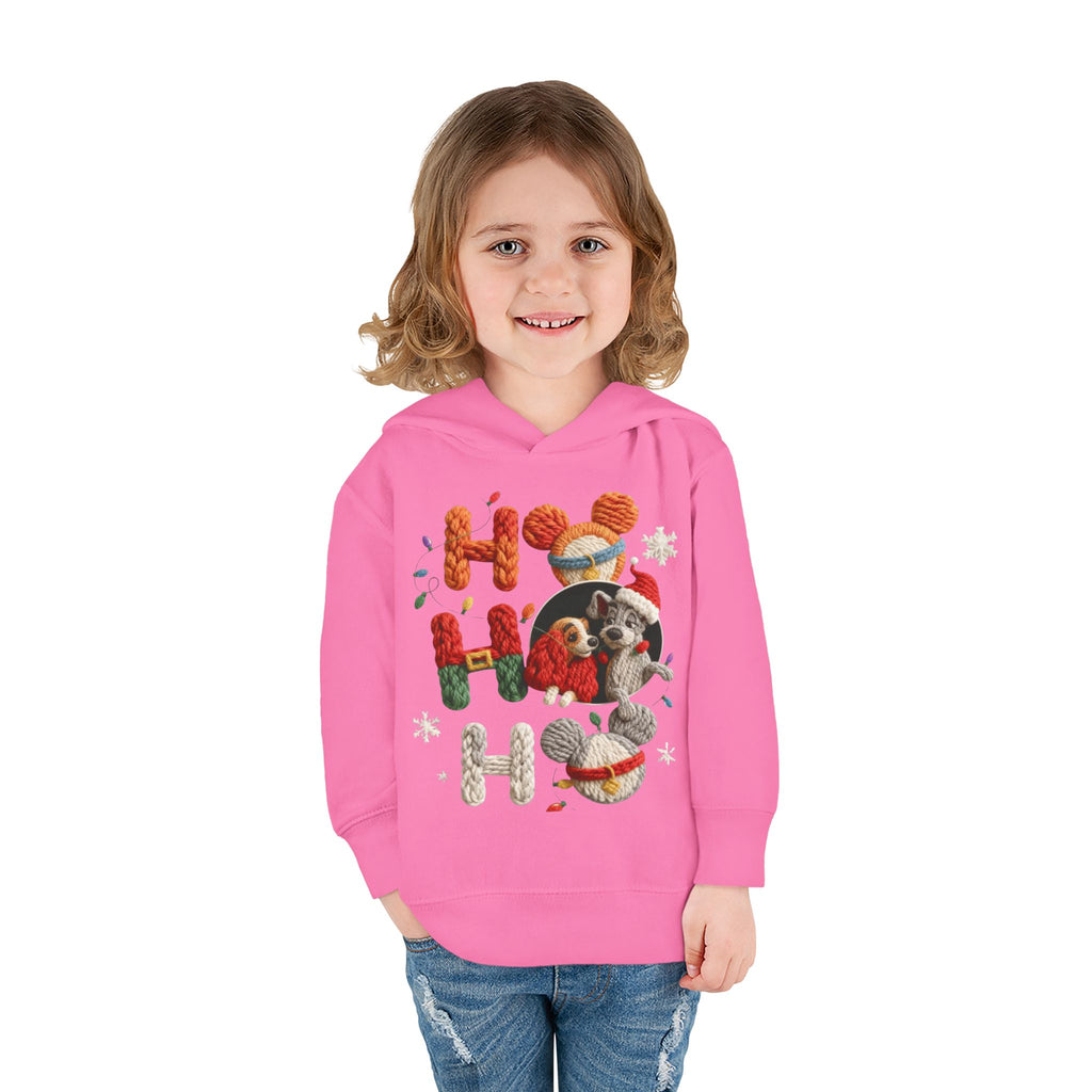 Toddler Hoodie "Ho Ho Ho" Festive Raccoon Christmas Pullover